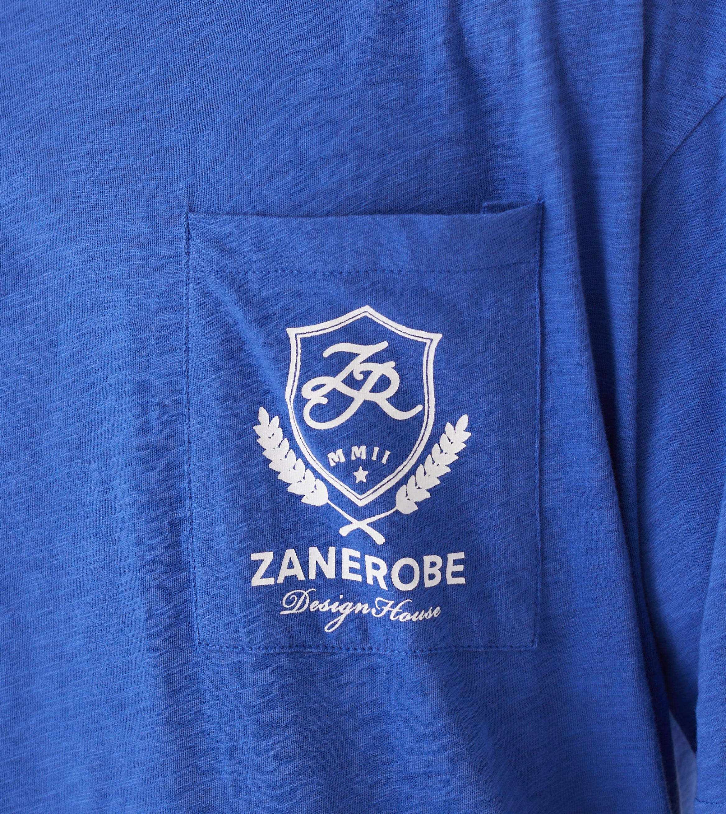 Crest Slub Flow Tee Cobalt Blue