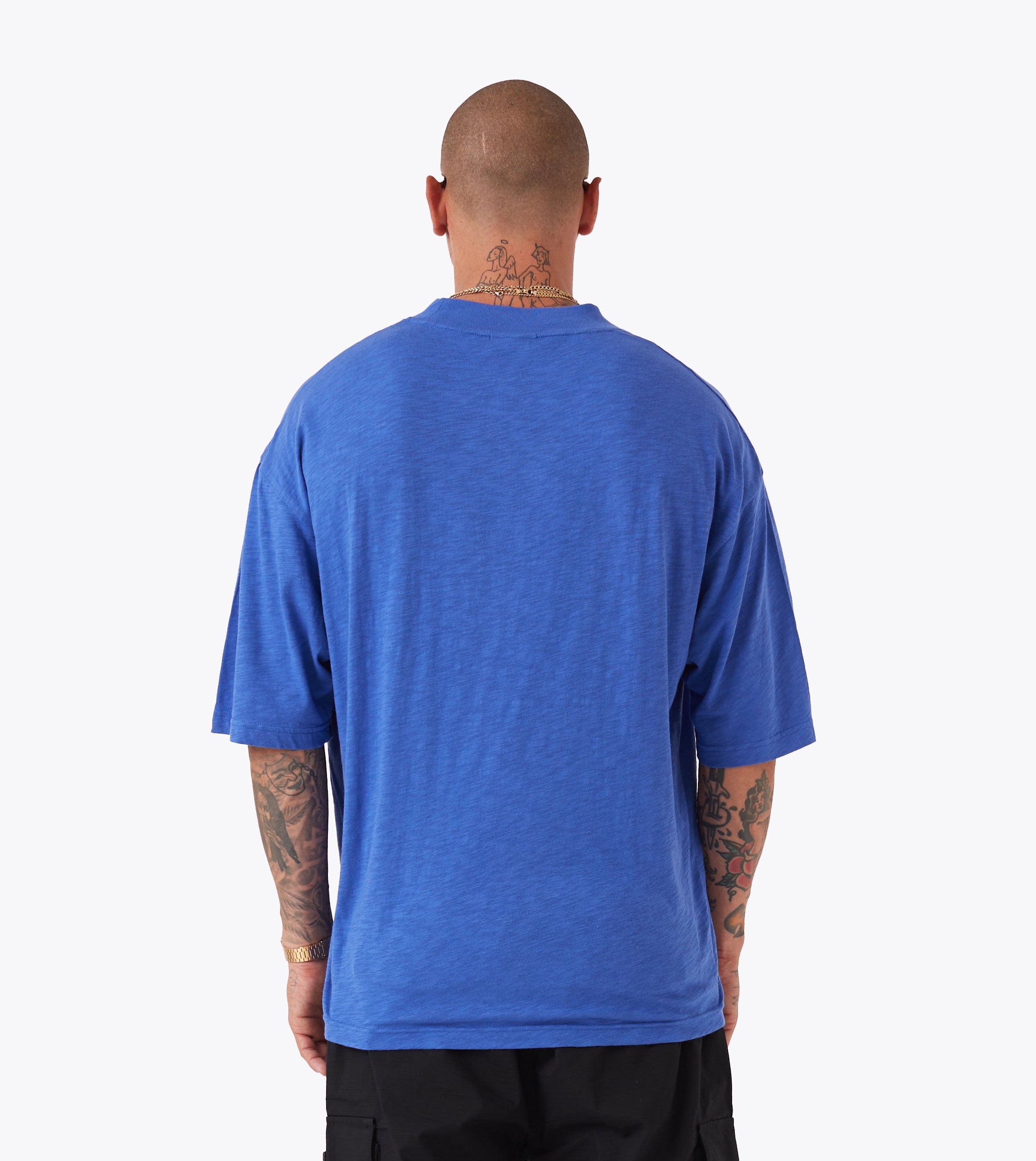 Crest Slub Flow Tee Cobalt Blue