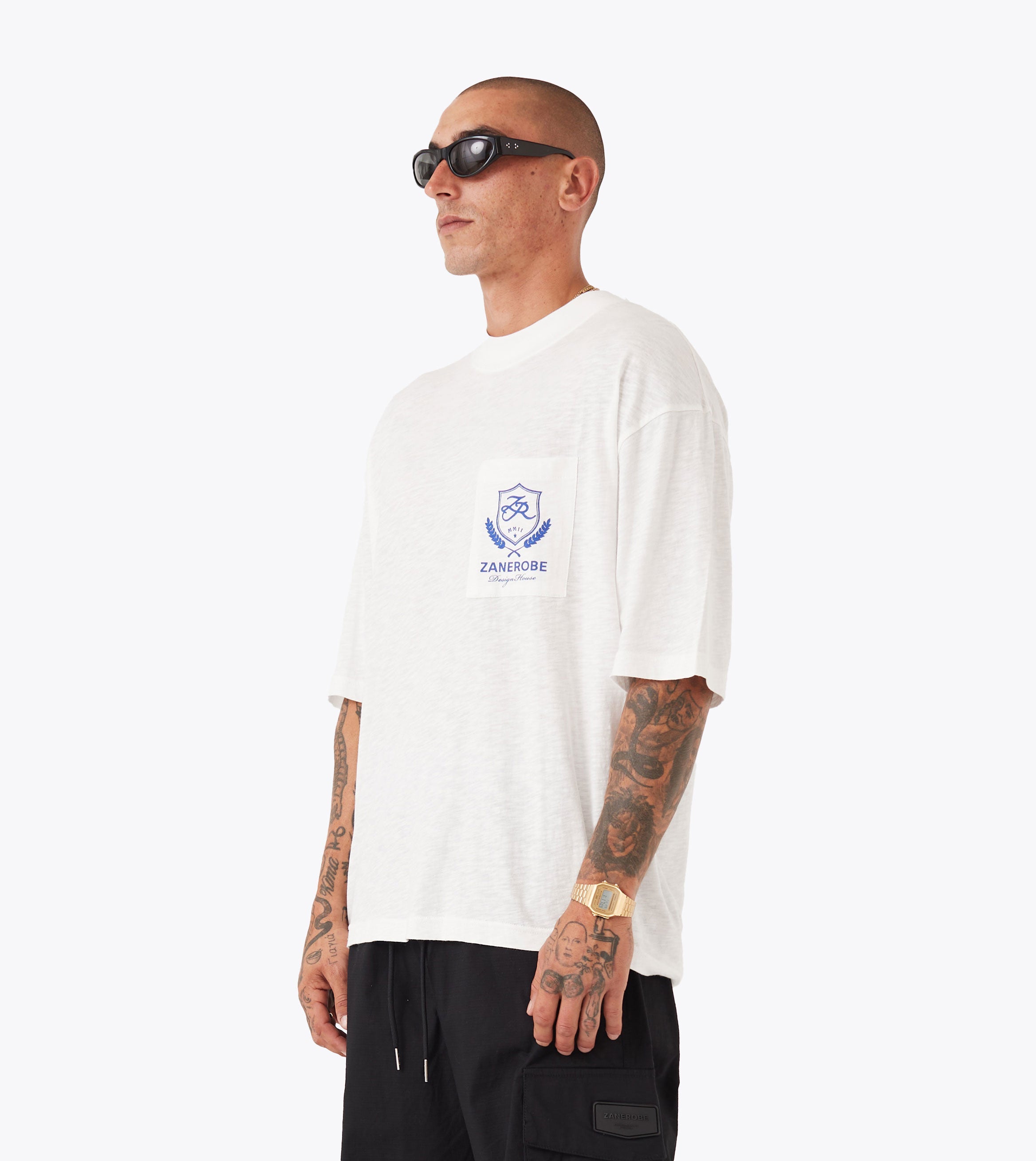 Crest Slub Flow Tee Vintage White