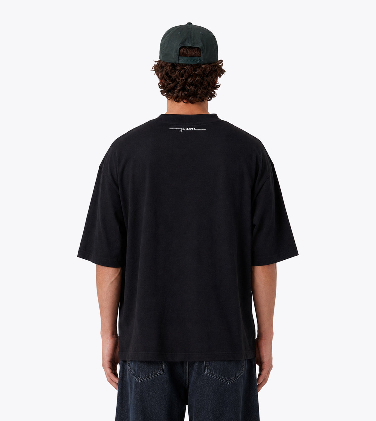 Cropped Slub Flow Tee Black