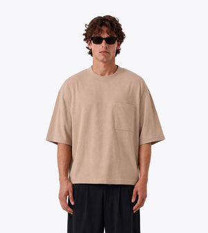 Cropped Slub Flow Tee Coffee