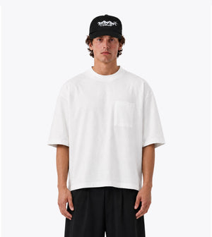 Cropped Slub Flow Tee Vintage White