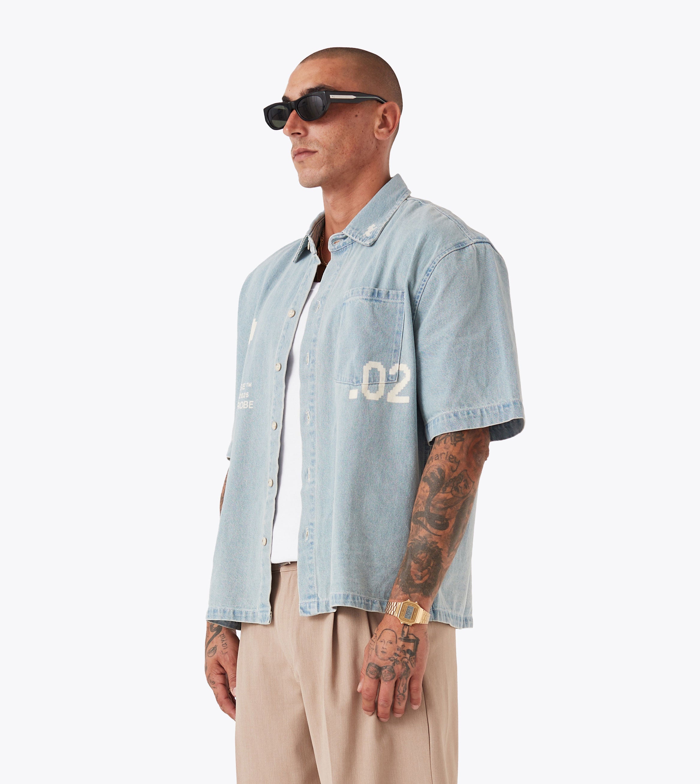 Design House Denim SS Shirt LT Blue