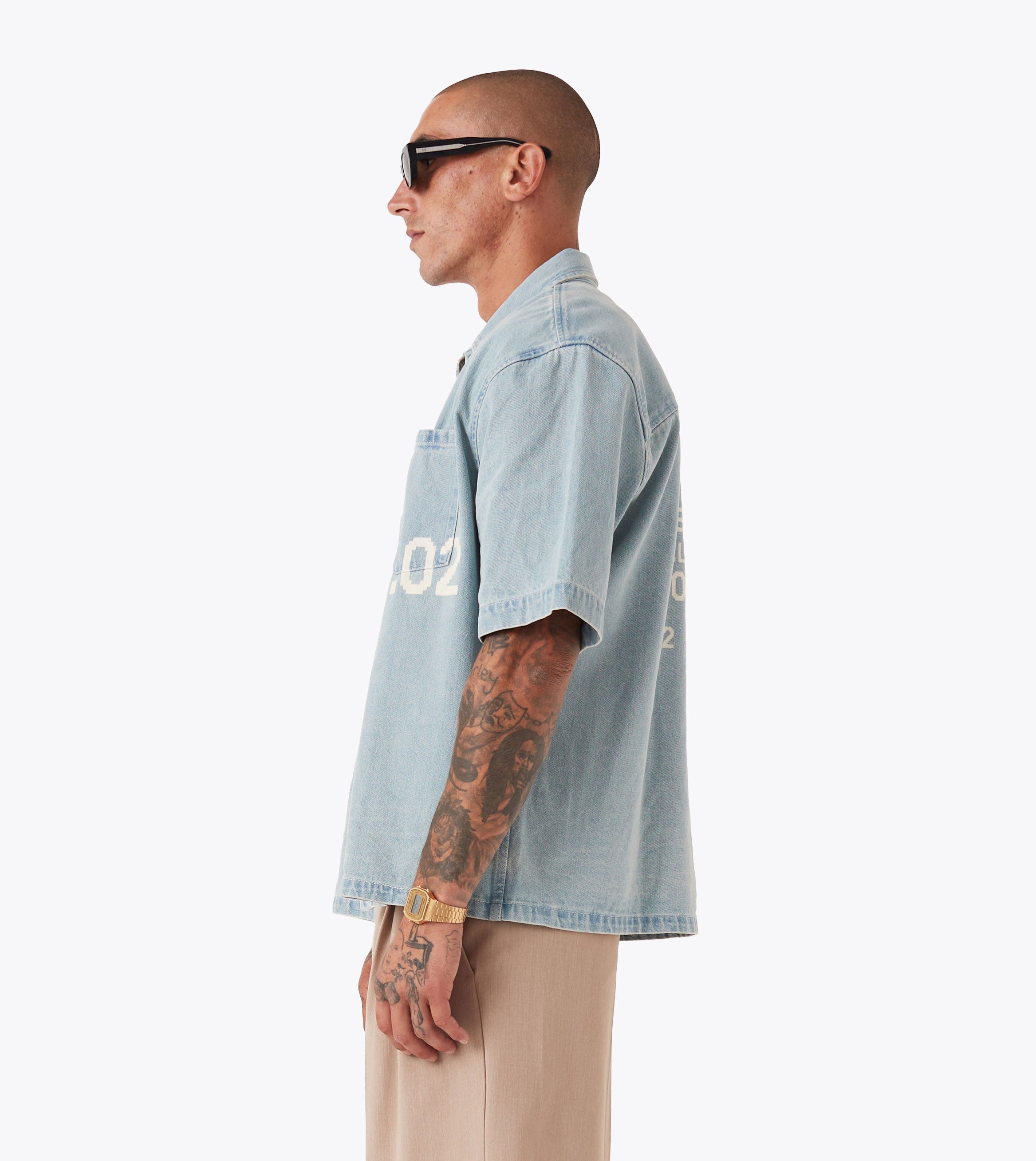 Design House Denim SS Shirt LT Blue