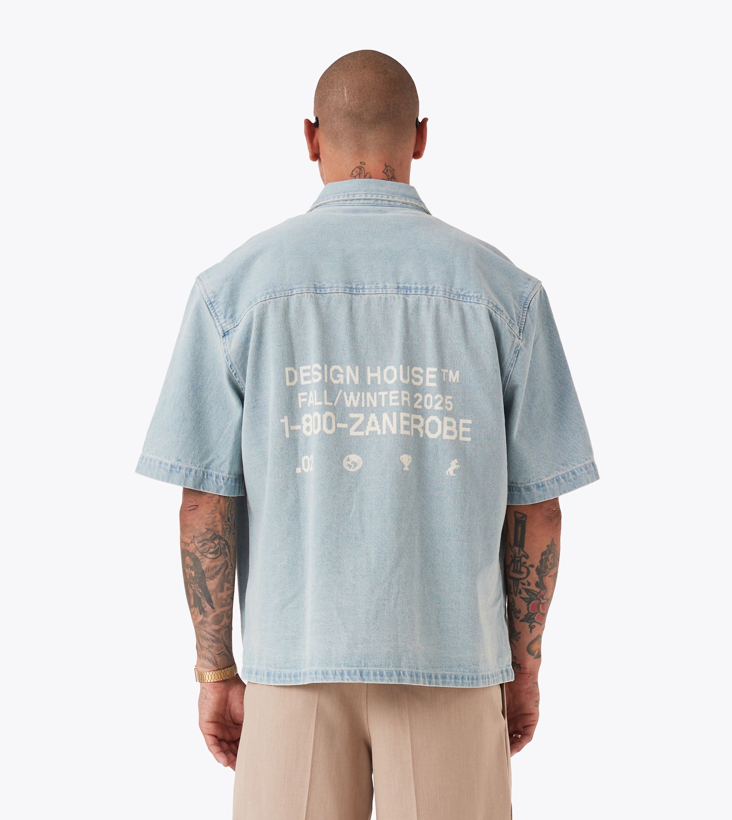 Design House Denim SS Shirt LT Blue