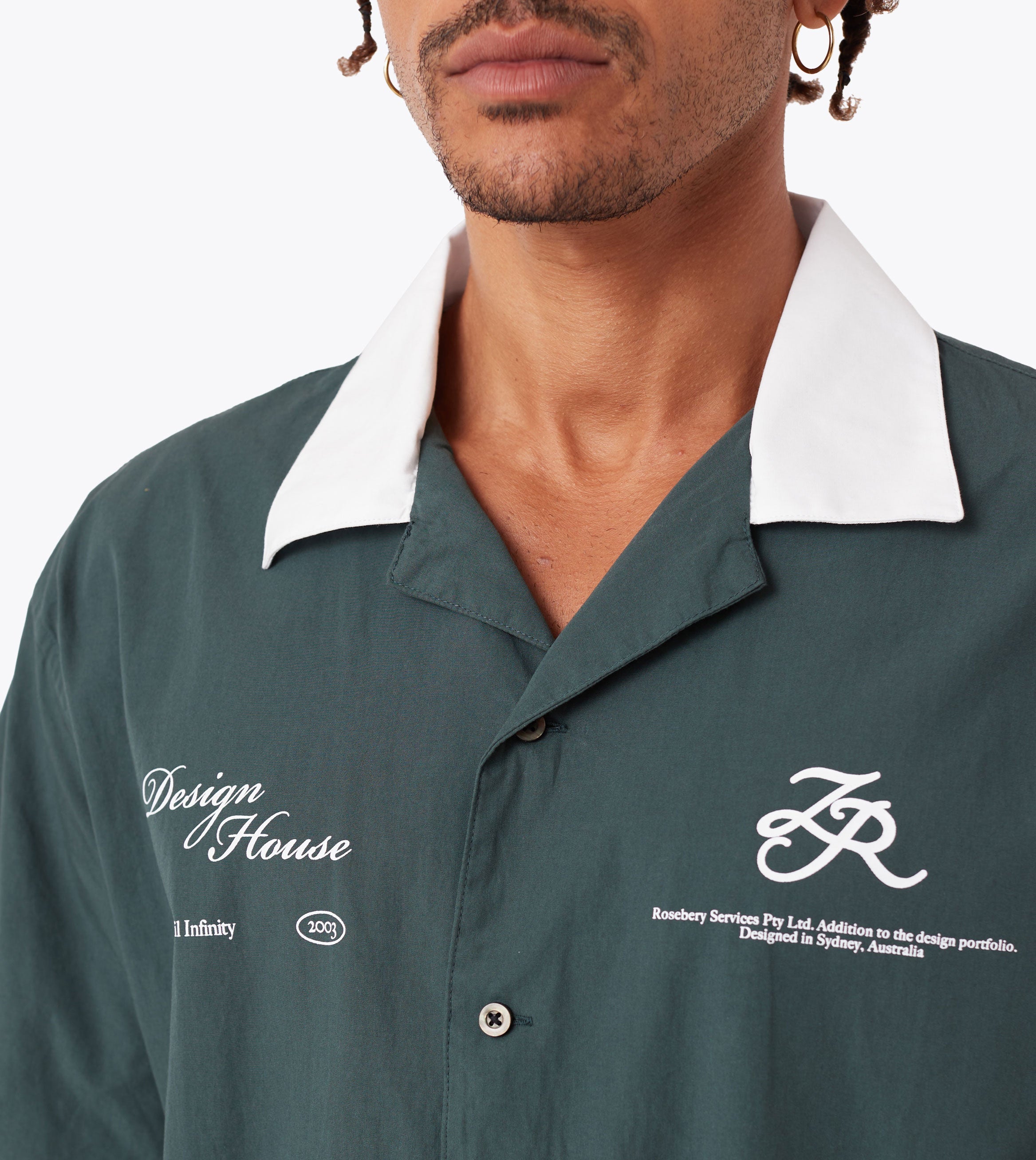 Design House SS Shirt Forest/White