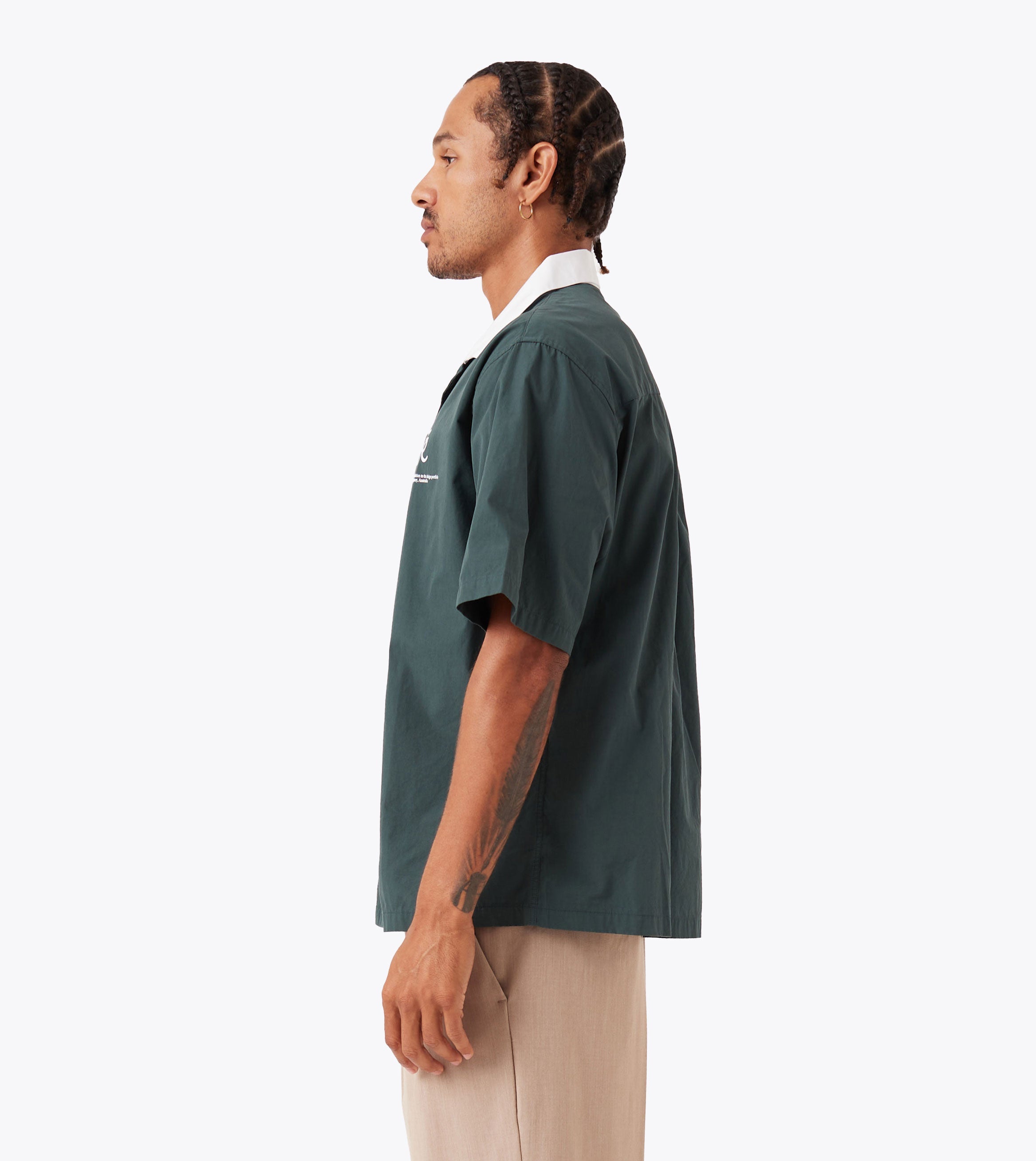 Design House SS Shirt Forest/White