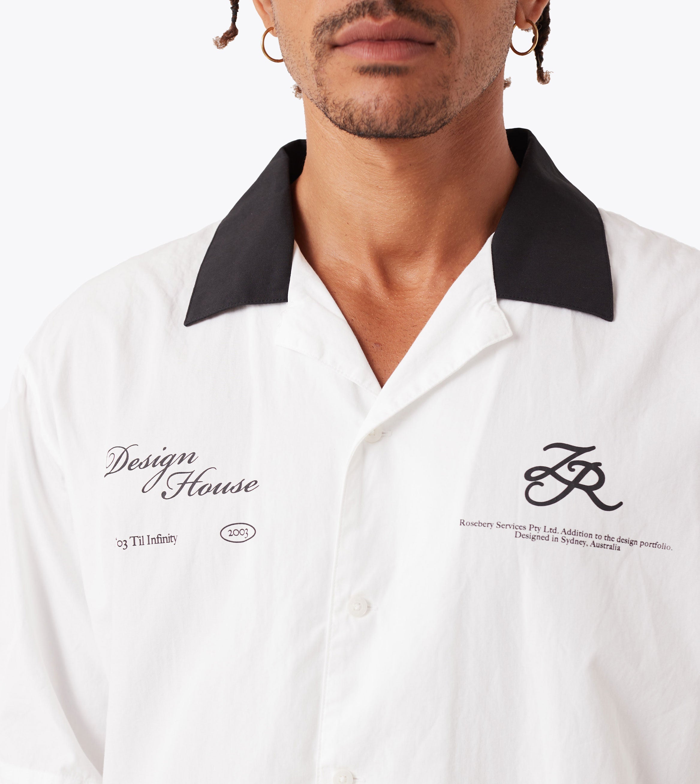 Design House SS Shirt White/Black