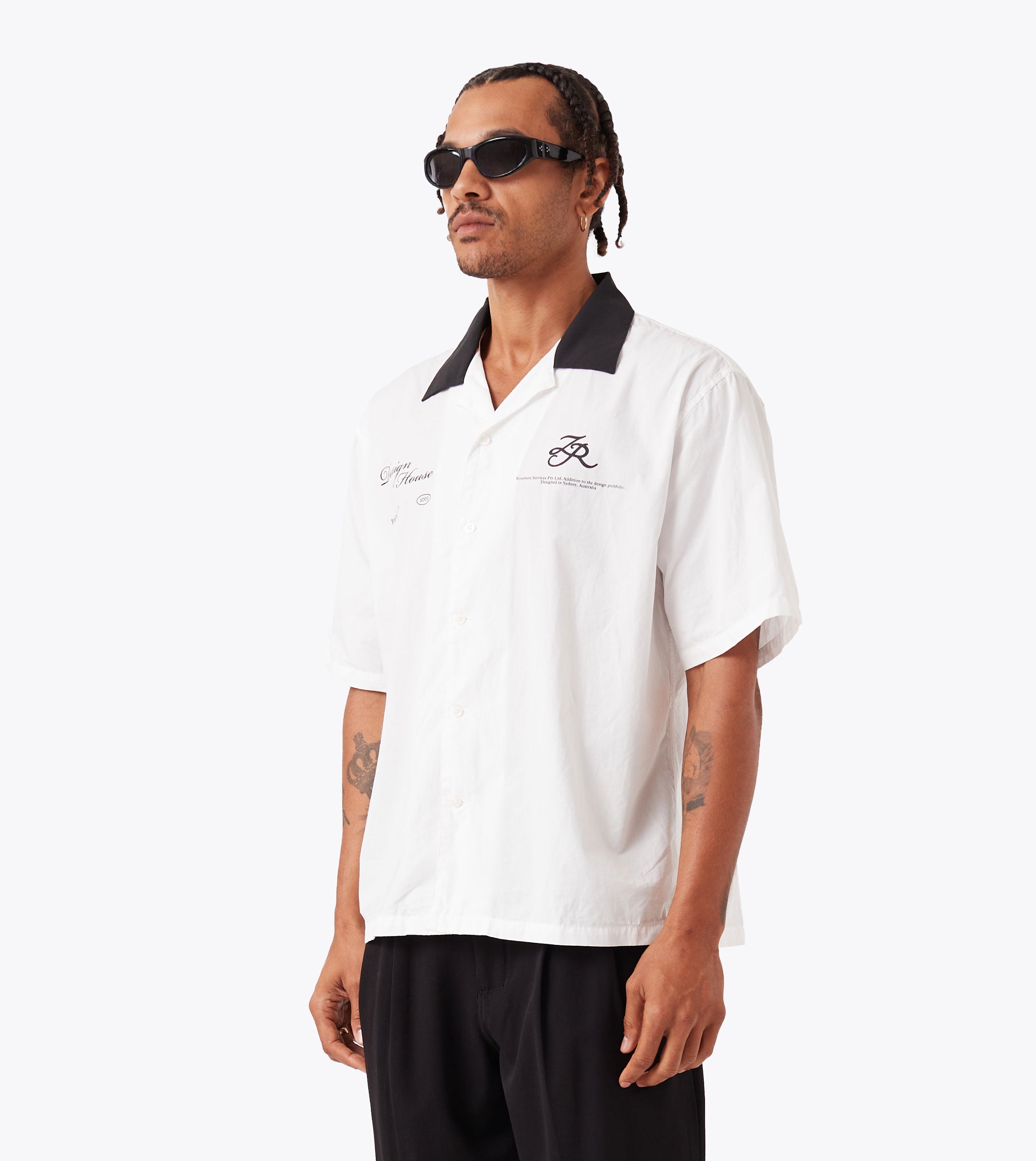 Design House SS Shirt White/Black