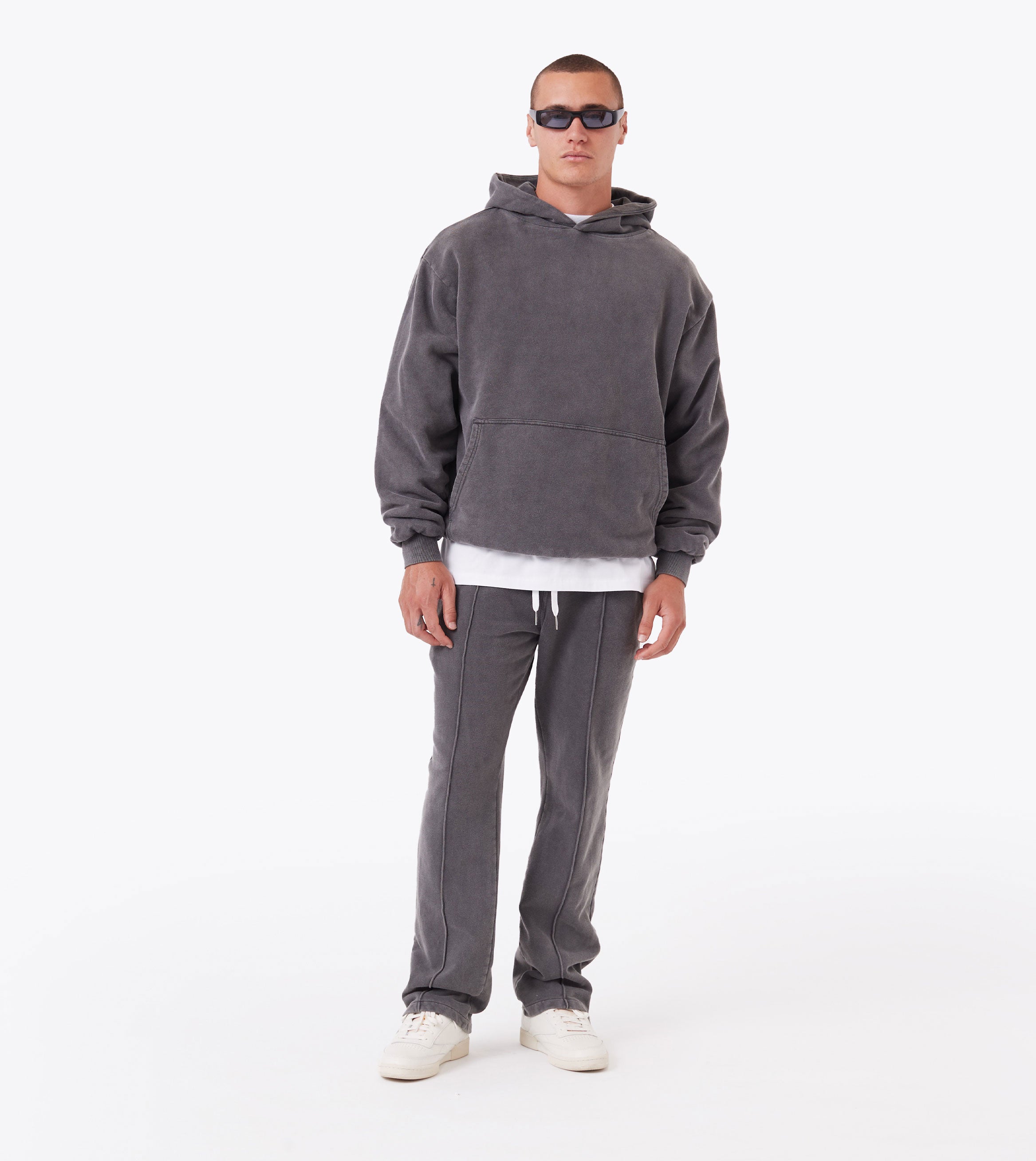 Double Down Hoodie Ash Grey