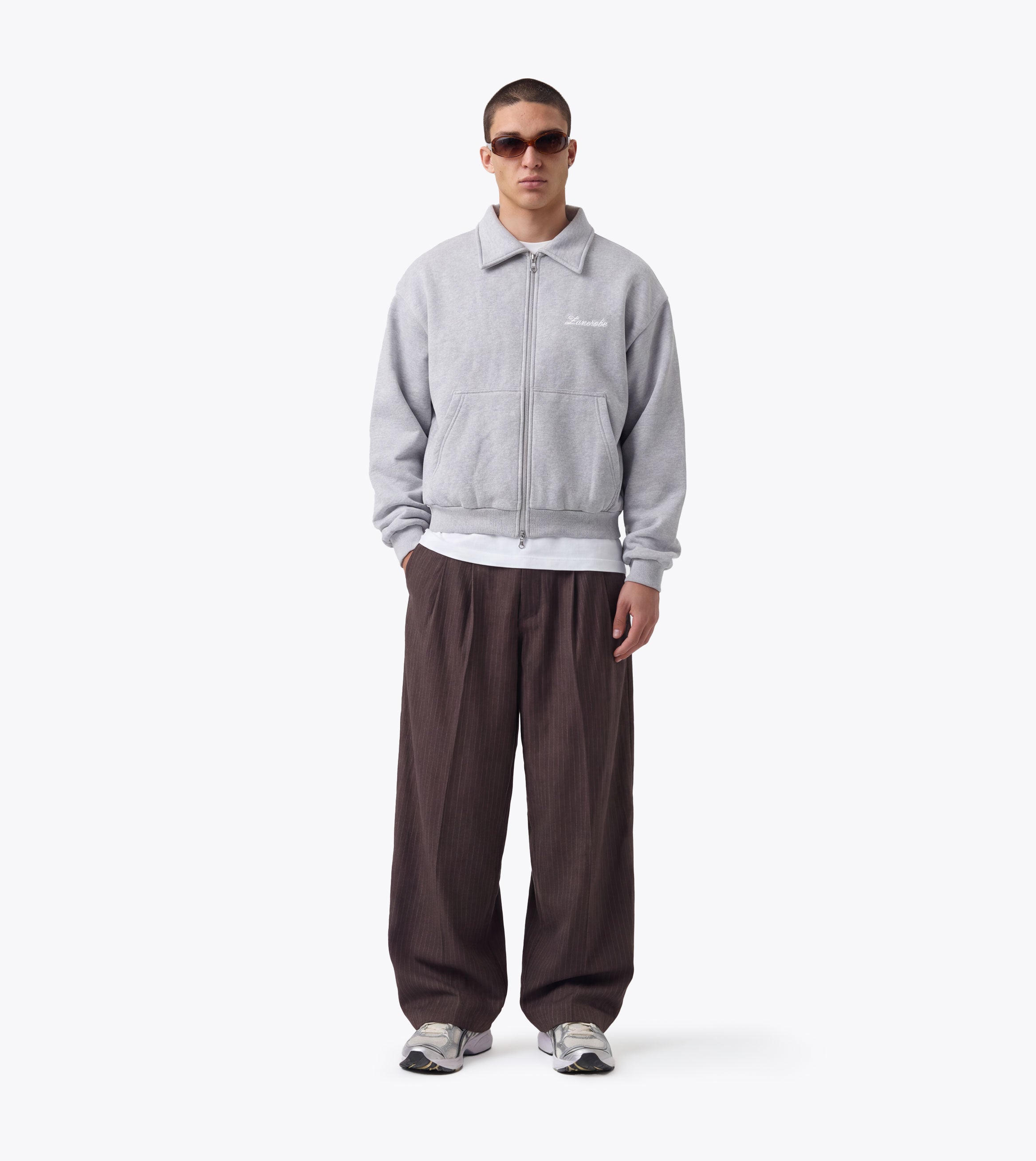 Fleece Bomber Grey Marle