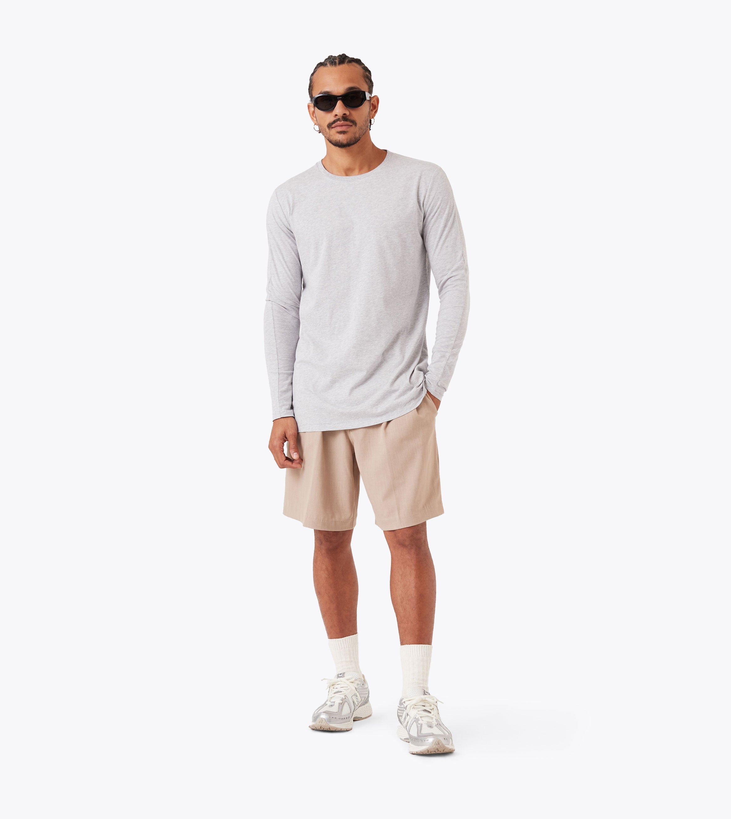 Flintlock LS Tee Grey Marle
