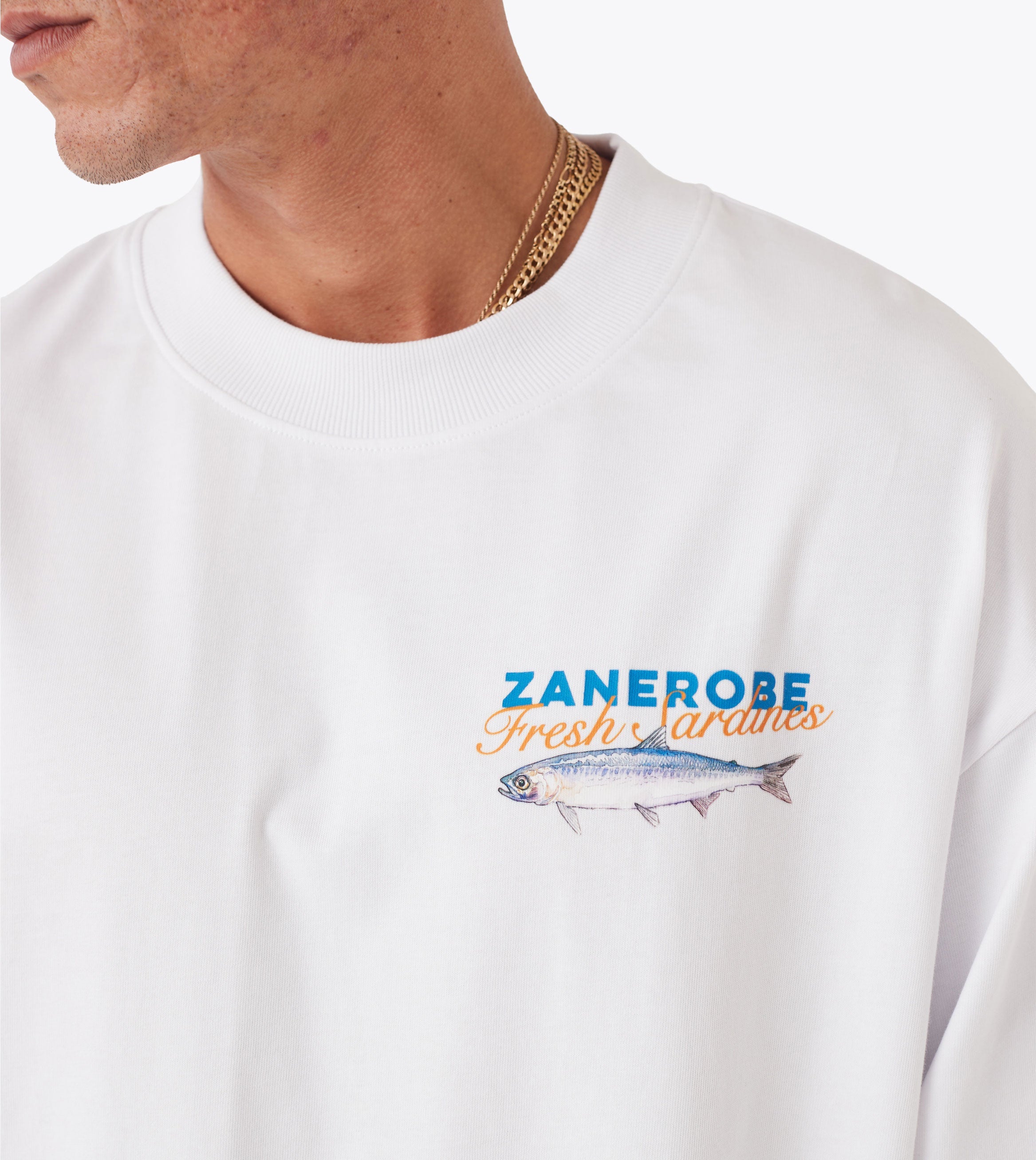 Fresh Sardines Flow Tee White