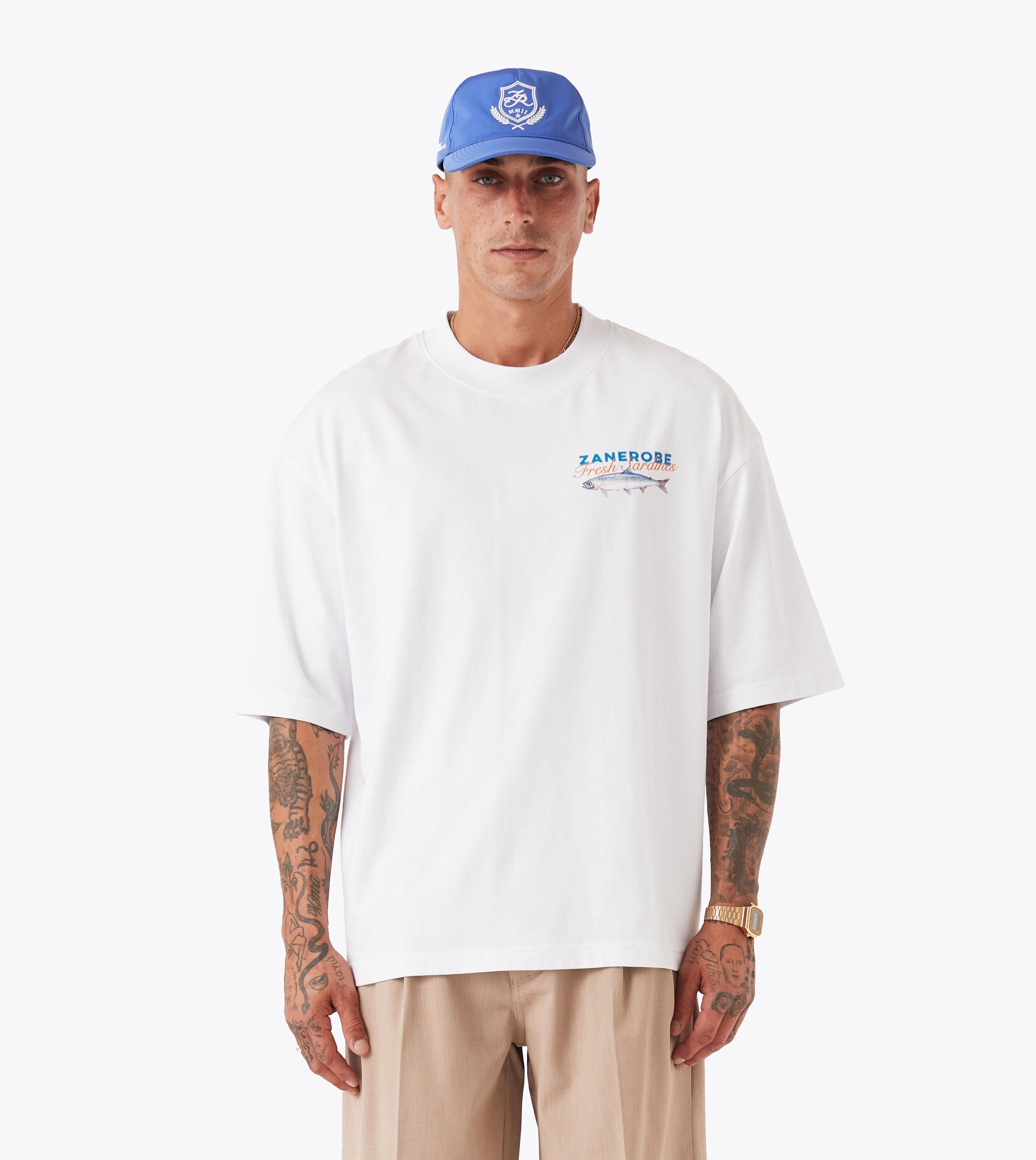 Fresh Sardines Flow Tee White