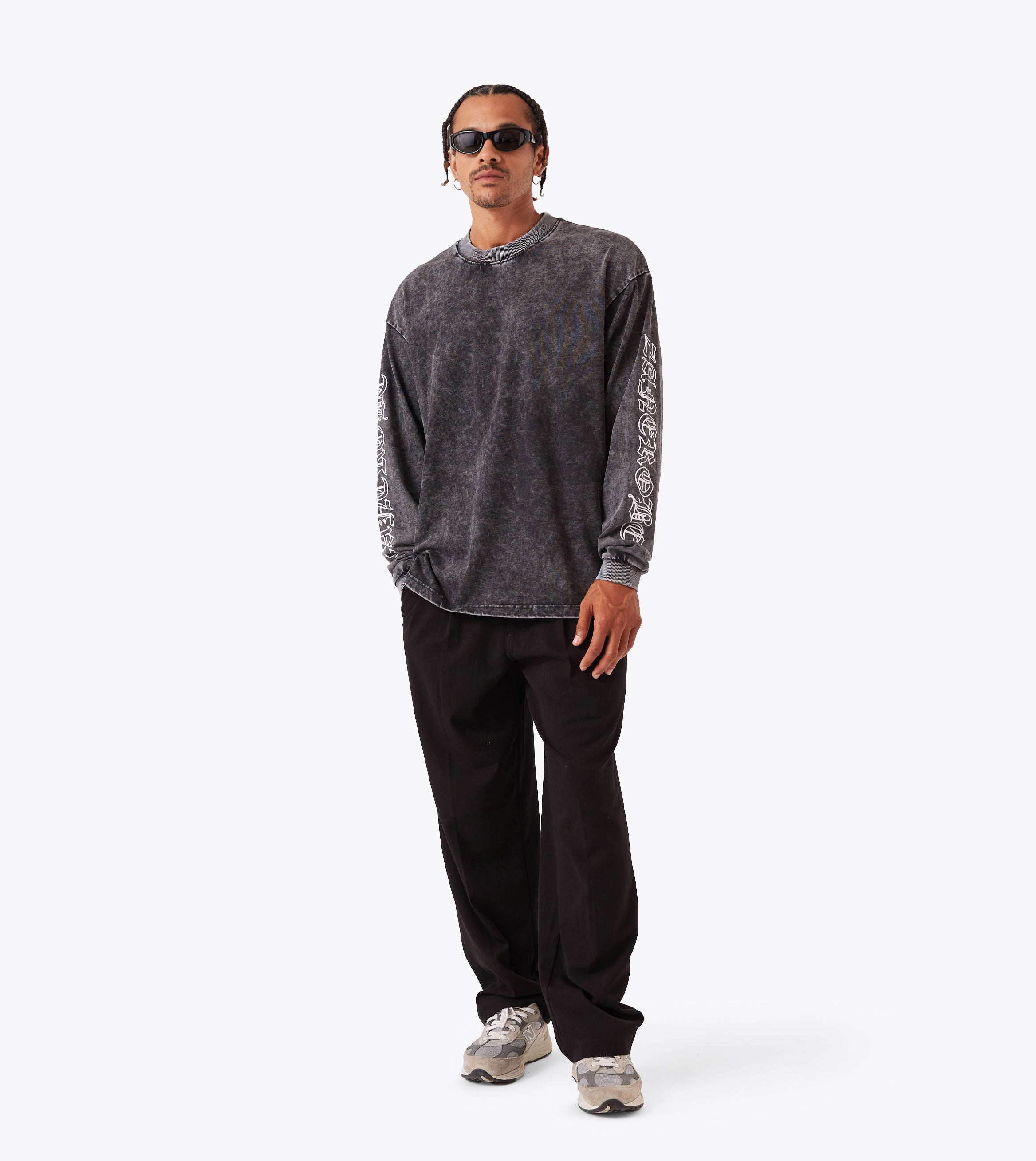 Gothic Box ++ LS Tee GD Ash Grey