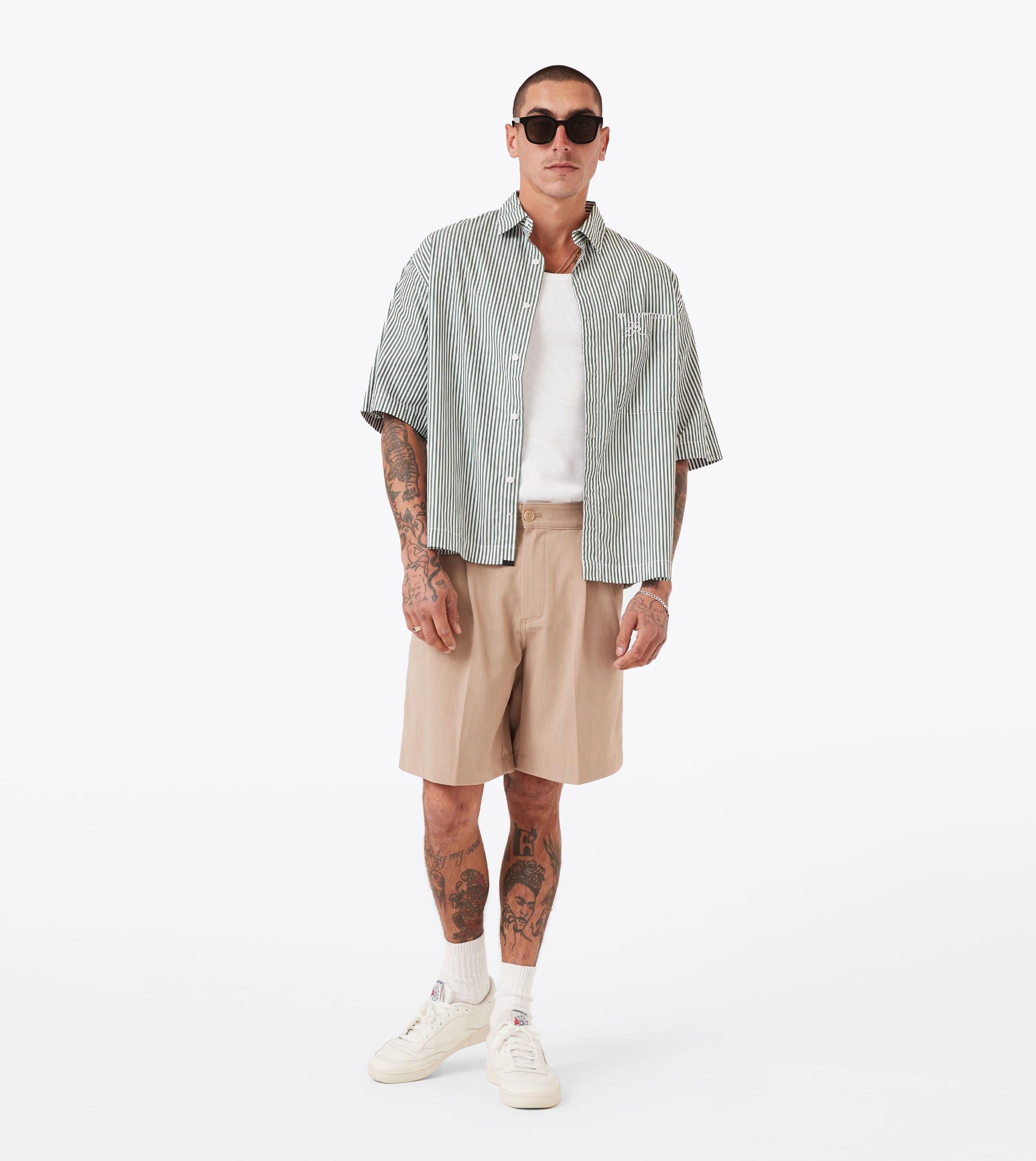 Herringbone Flow Short Beige