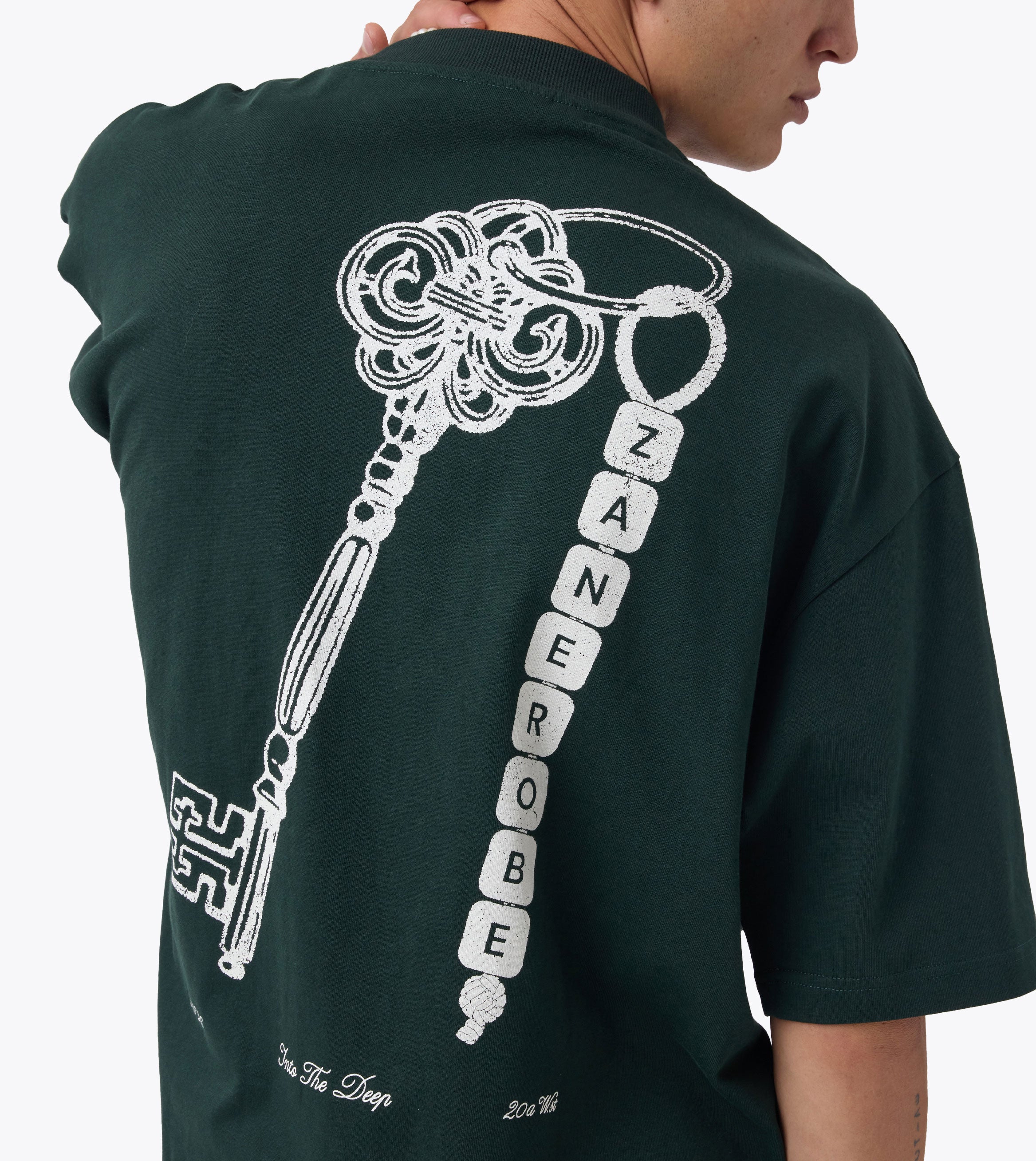 Keychain Flow Crop Tee Forest