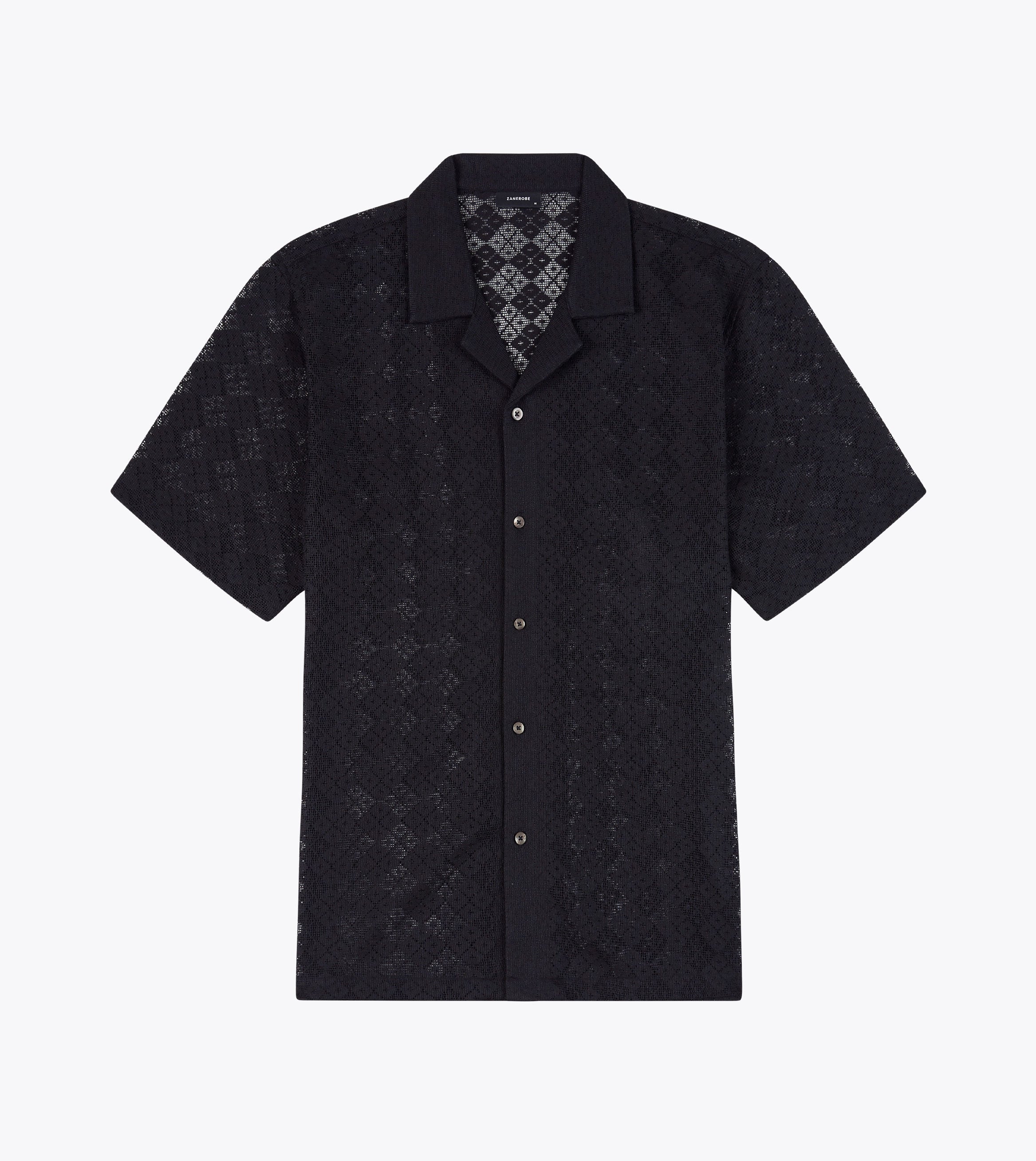 Lace Holiday SS Shirt Black