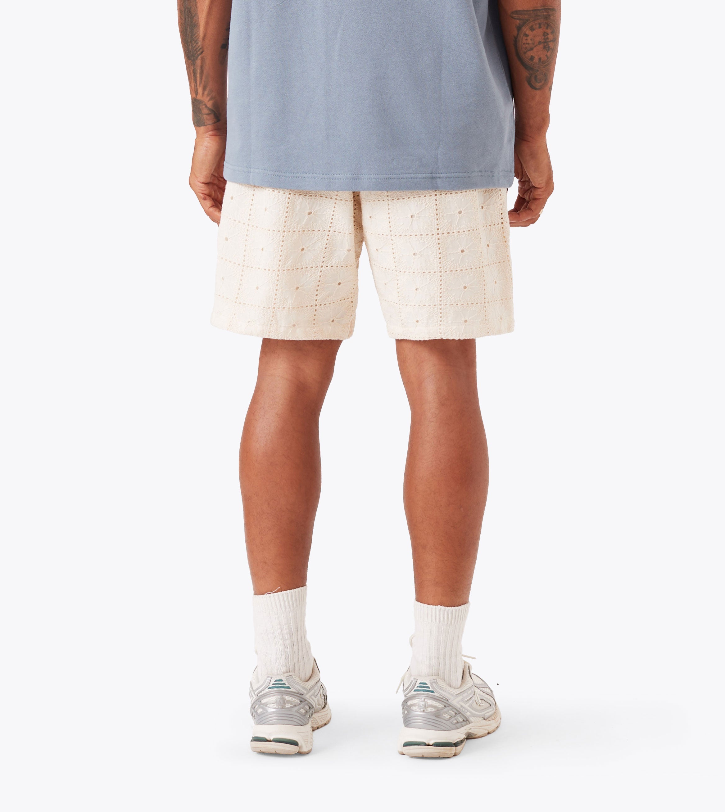 Lace Vacay Short Vintage White