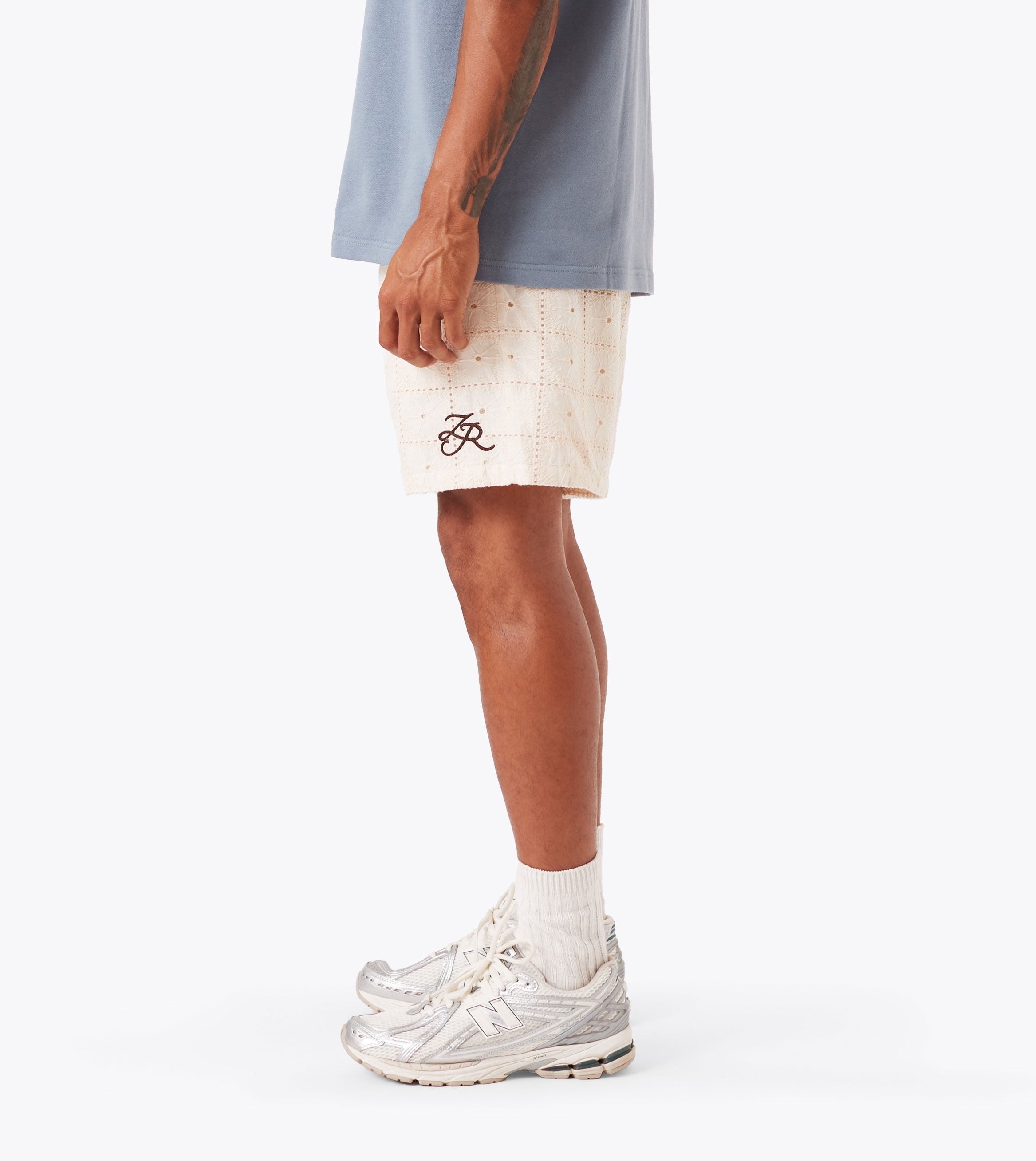 Lace Vacay Short Vintage White