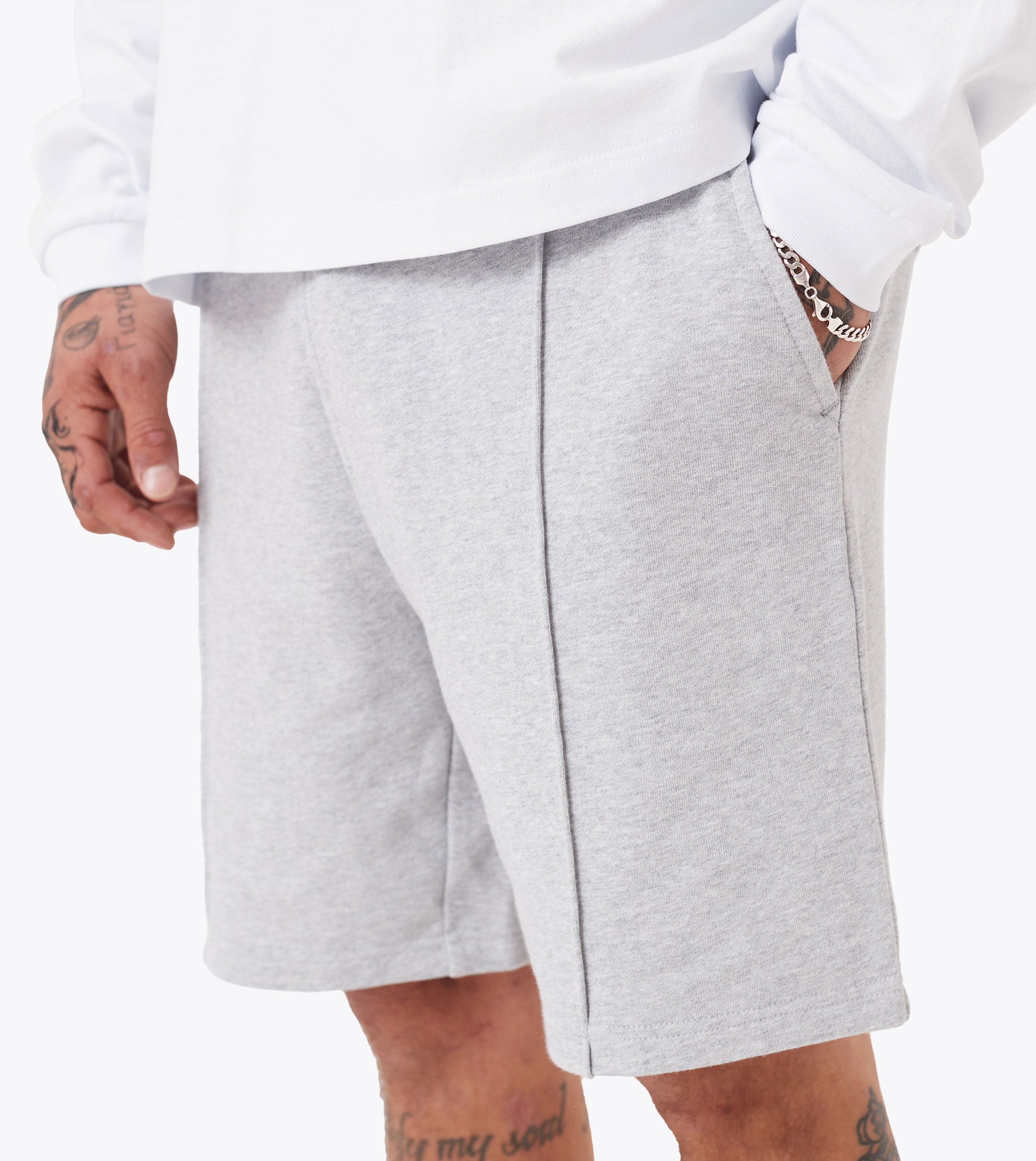 Lounge Sweat Short Grey Marle