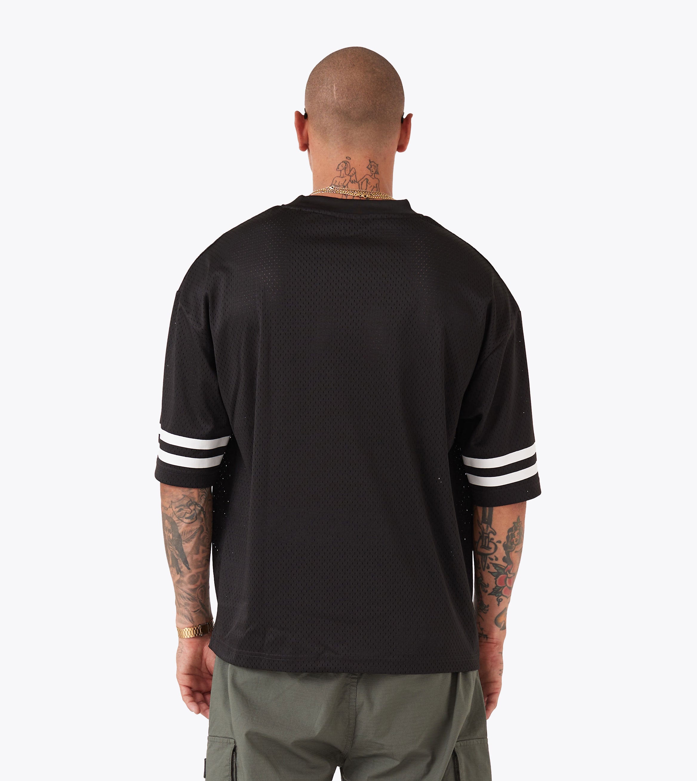 Mesh Baseball Tee Black