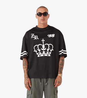 Mesh Baseball Tee Black