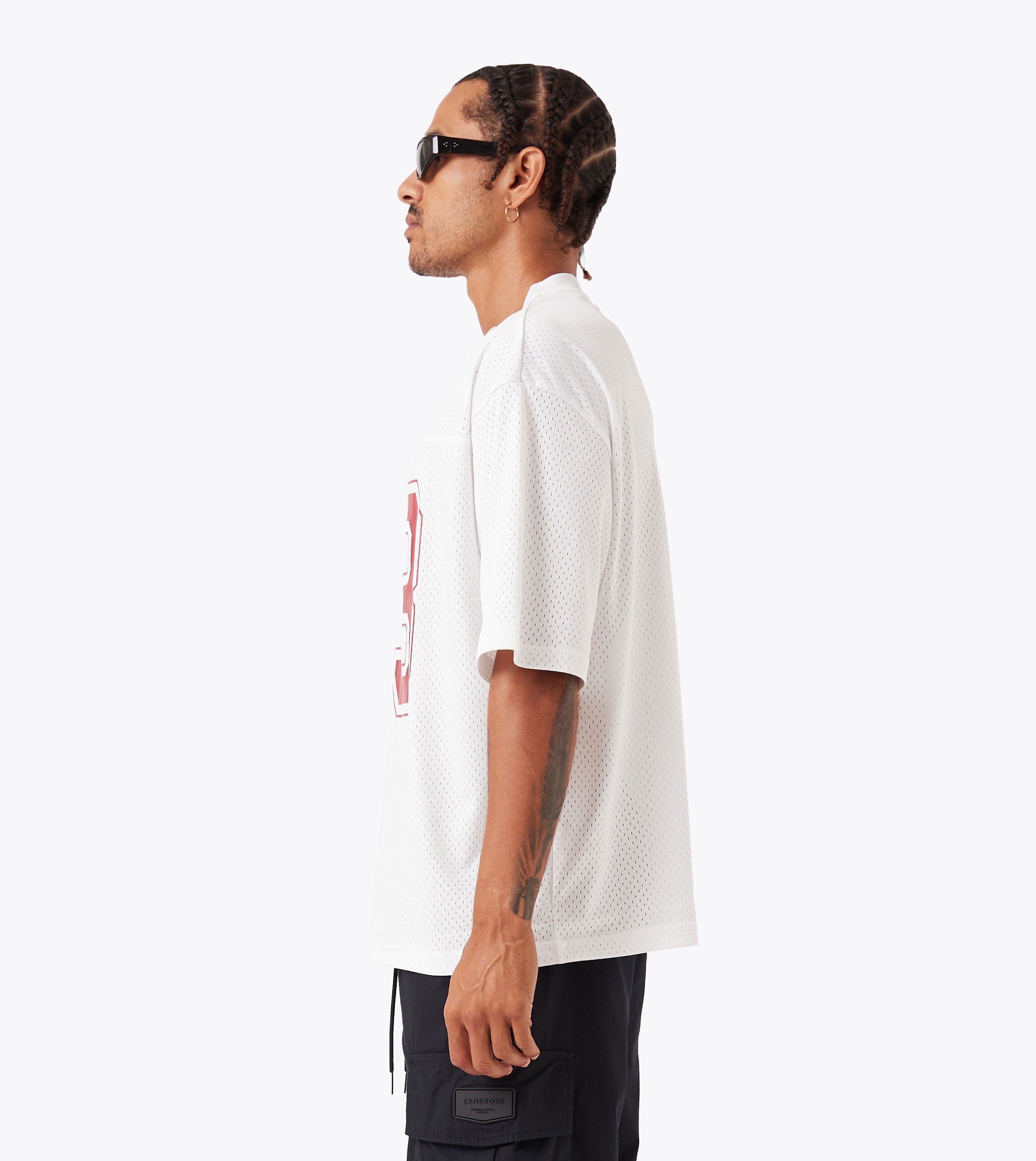 Mesh Flow Tee White