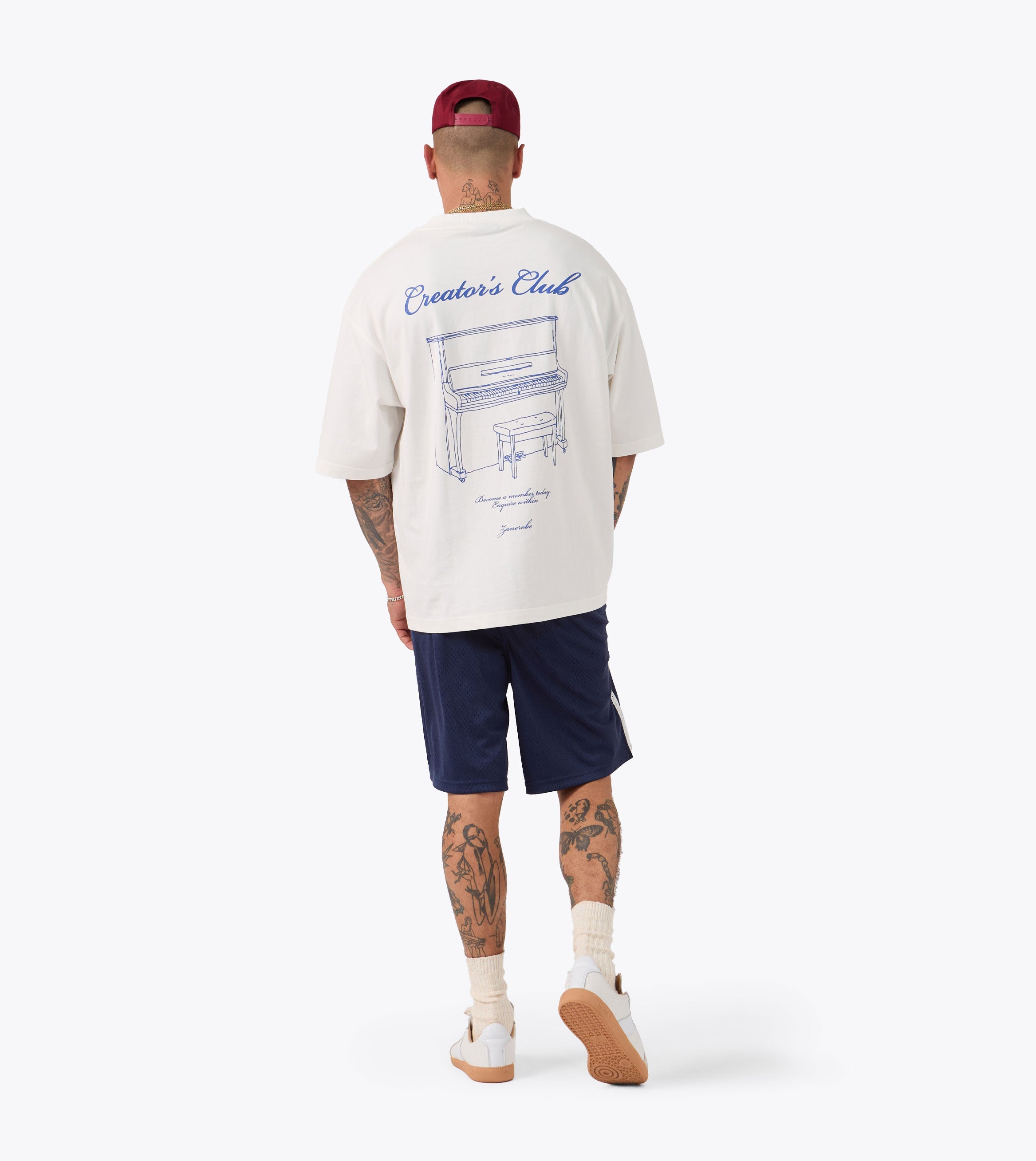 Piano Flow Tee Vintage White