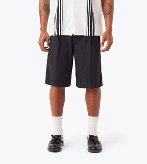 Pinstripe Flow Short Black