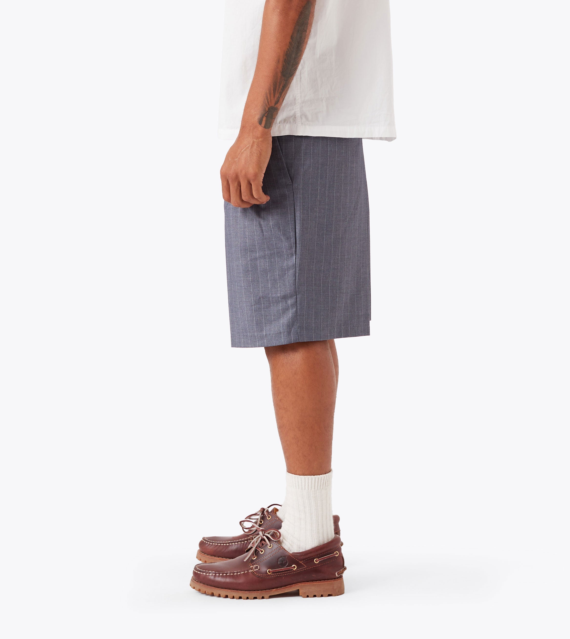 Pinstripe Flow Short Grey