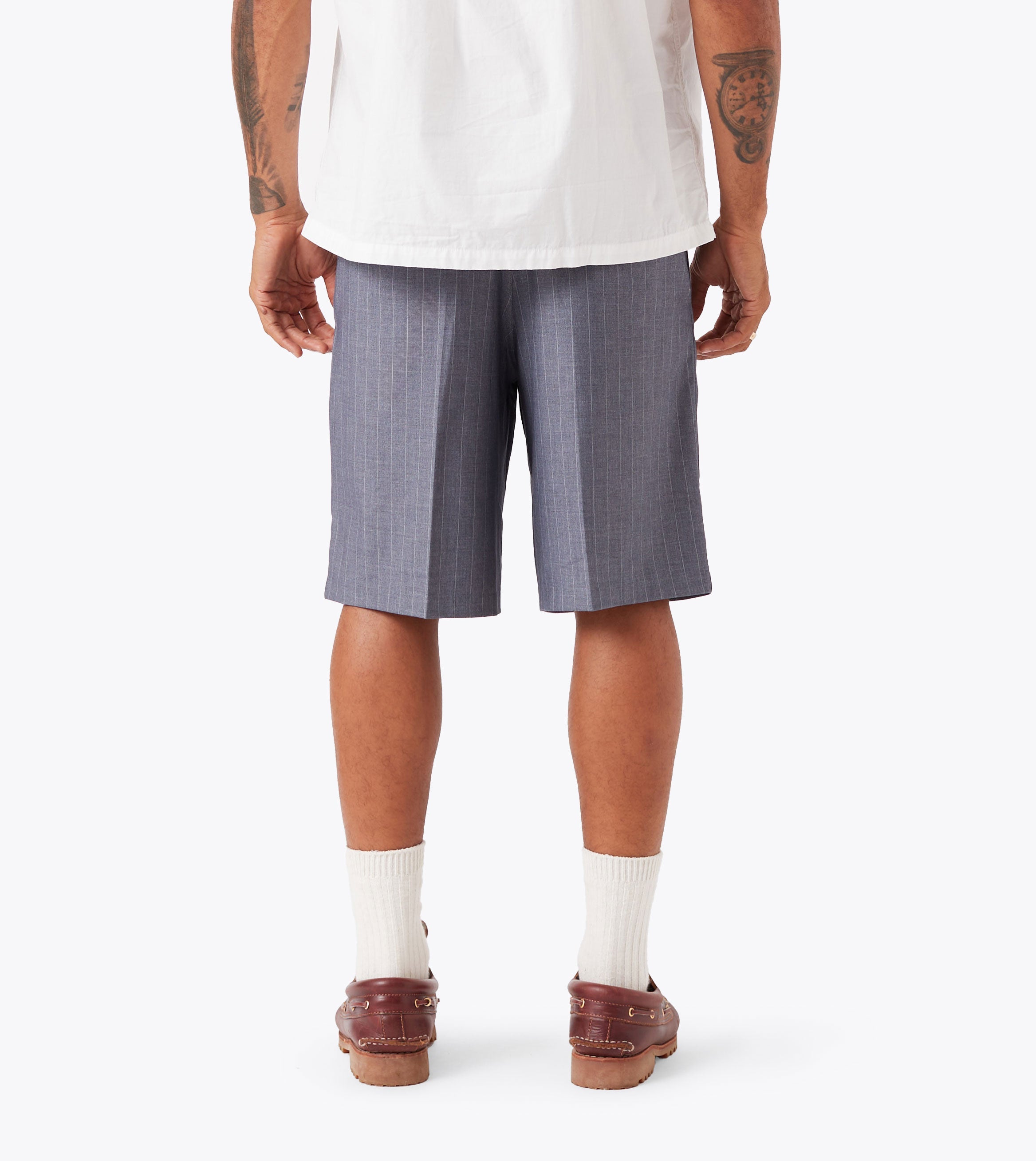 Pinstripe Flow Short Grey