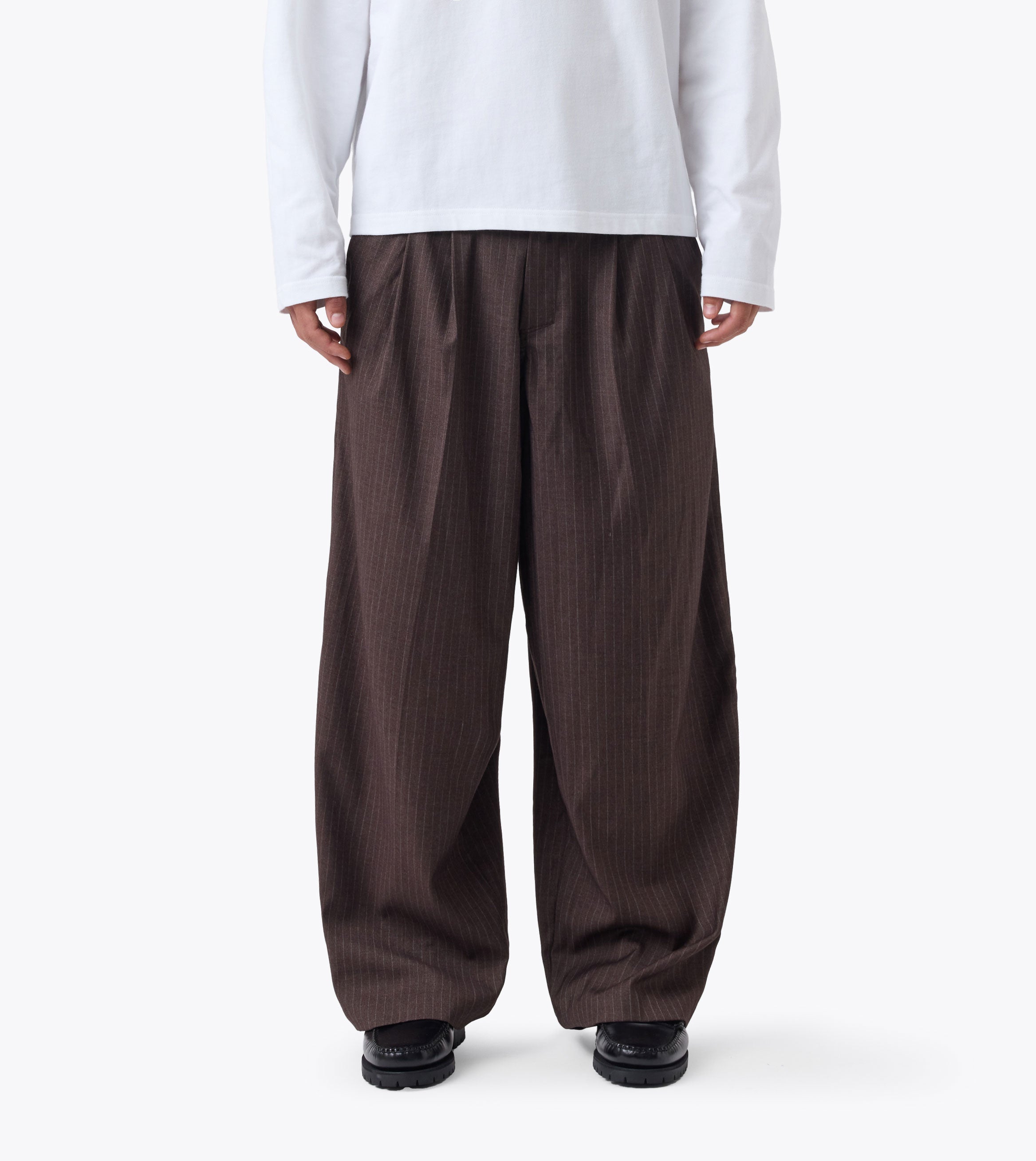 Pinstripe Mega Pant Choc Stripe - Coming Soon