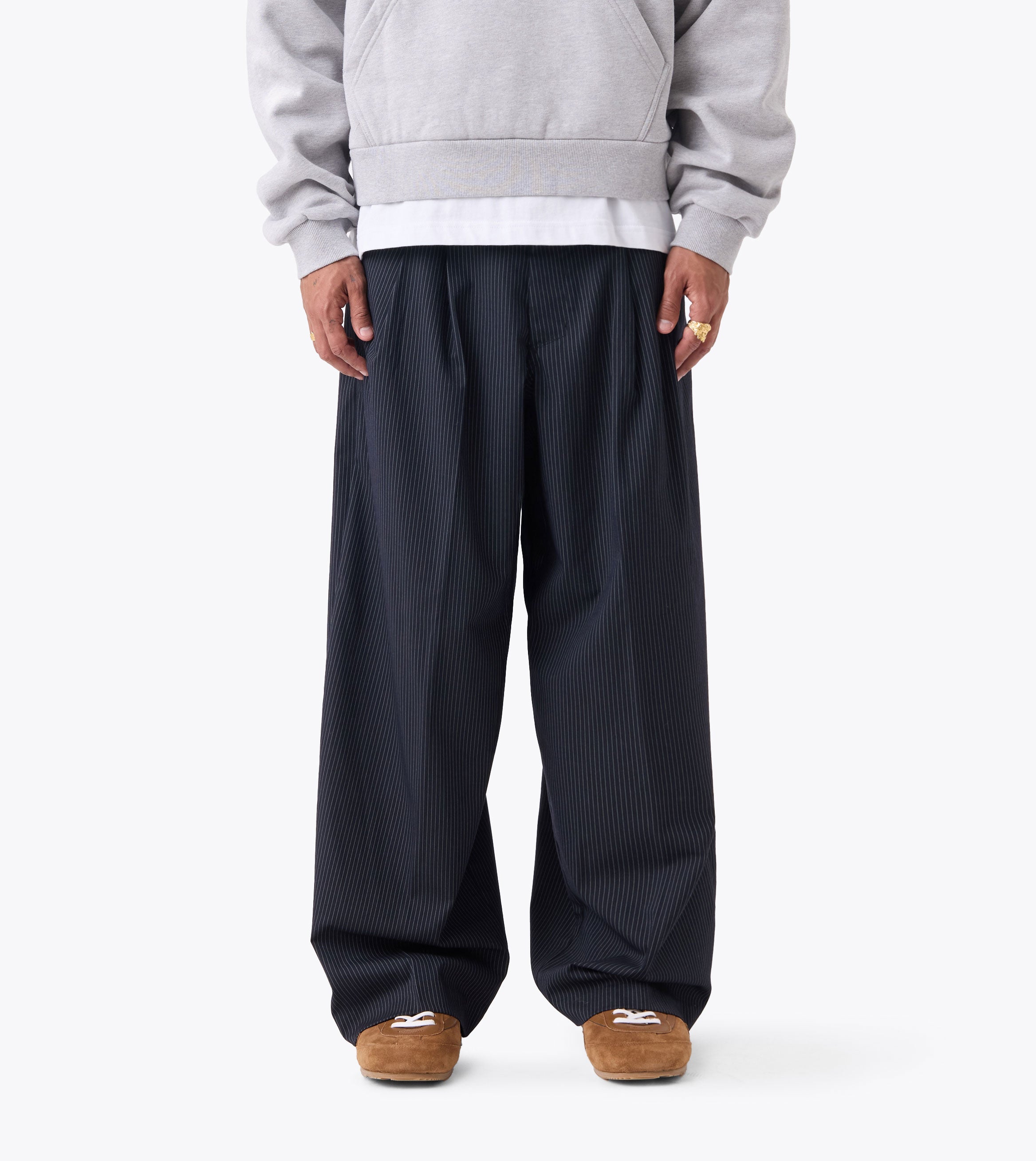 Pinstripe Mega Pant Navy - Coming Soon