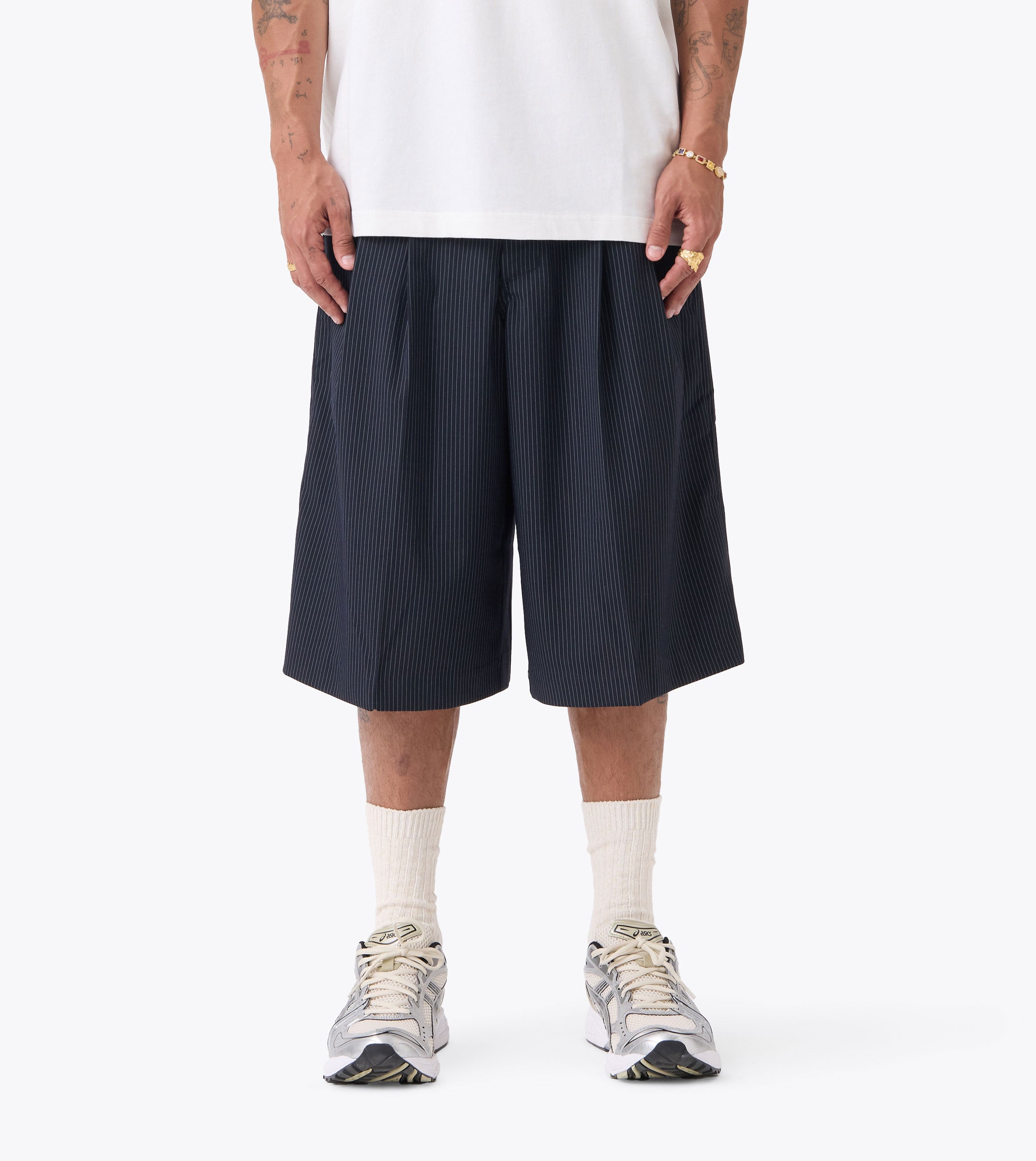 Pinstripe Mega Short Navy - Coming Soon
