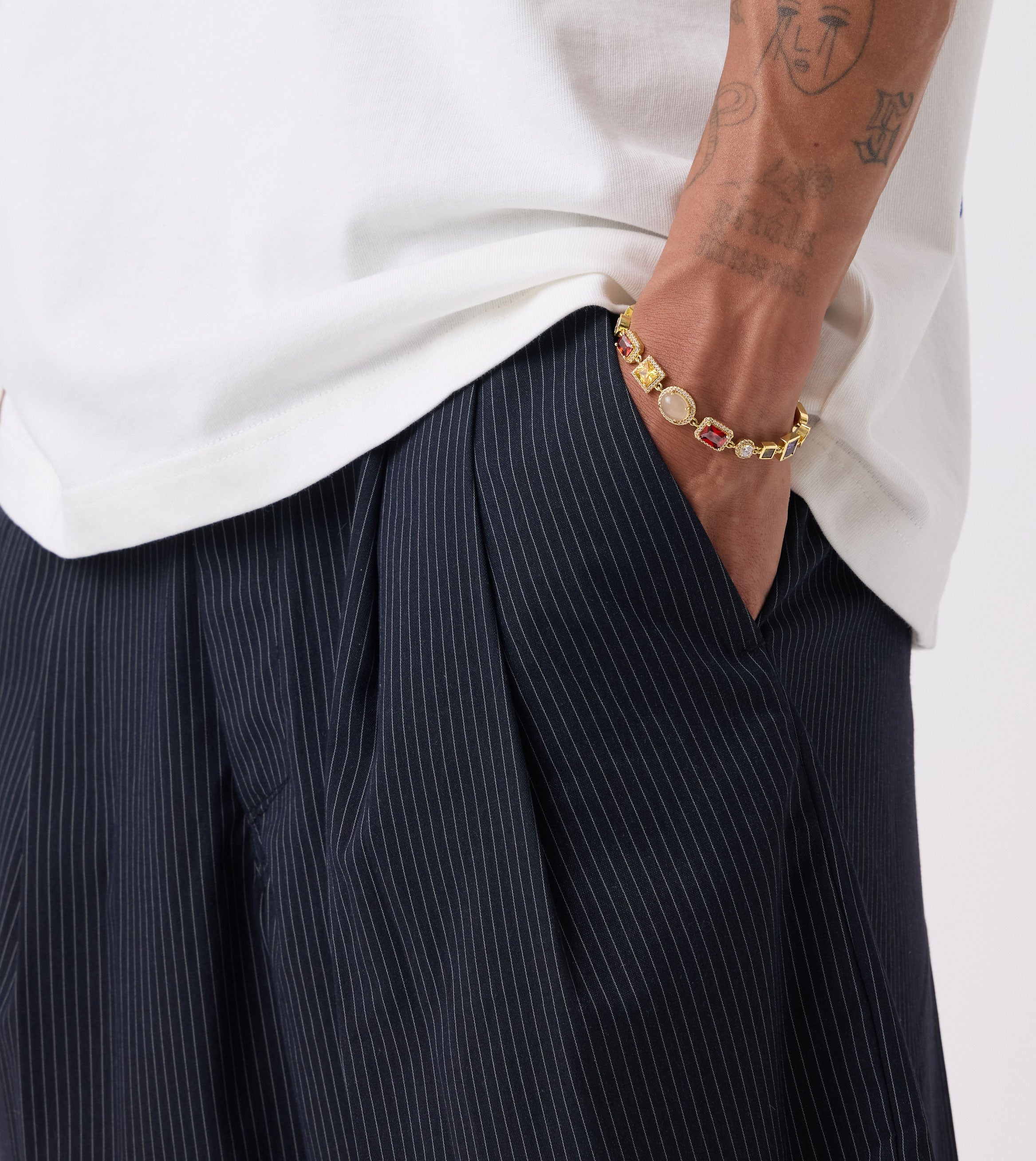 Pinstripe Mega Pant Navy - Coming Soon