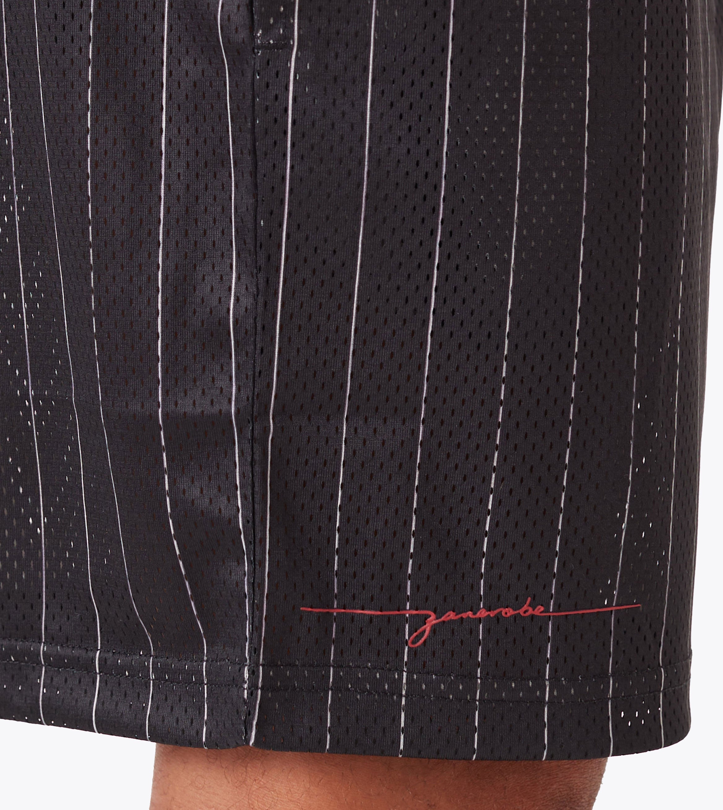 Pinstripe Training Mesh Short Navy Stripe