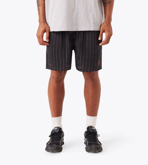 Pinstripe Training Mesh Short Navy Stripe