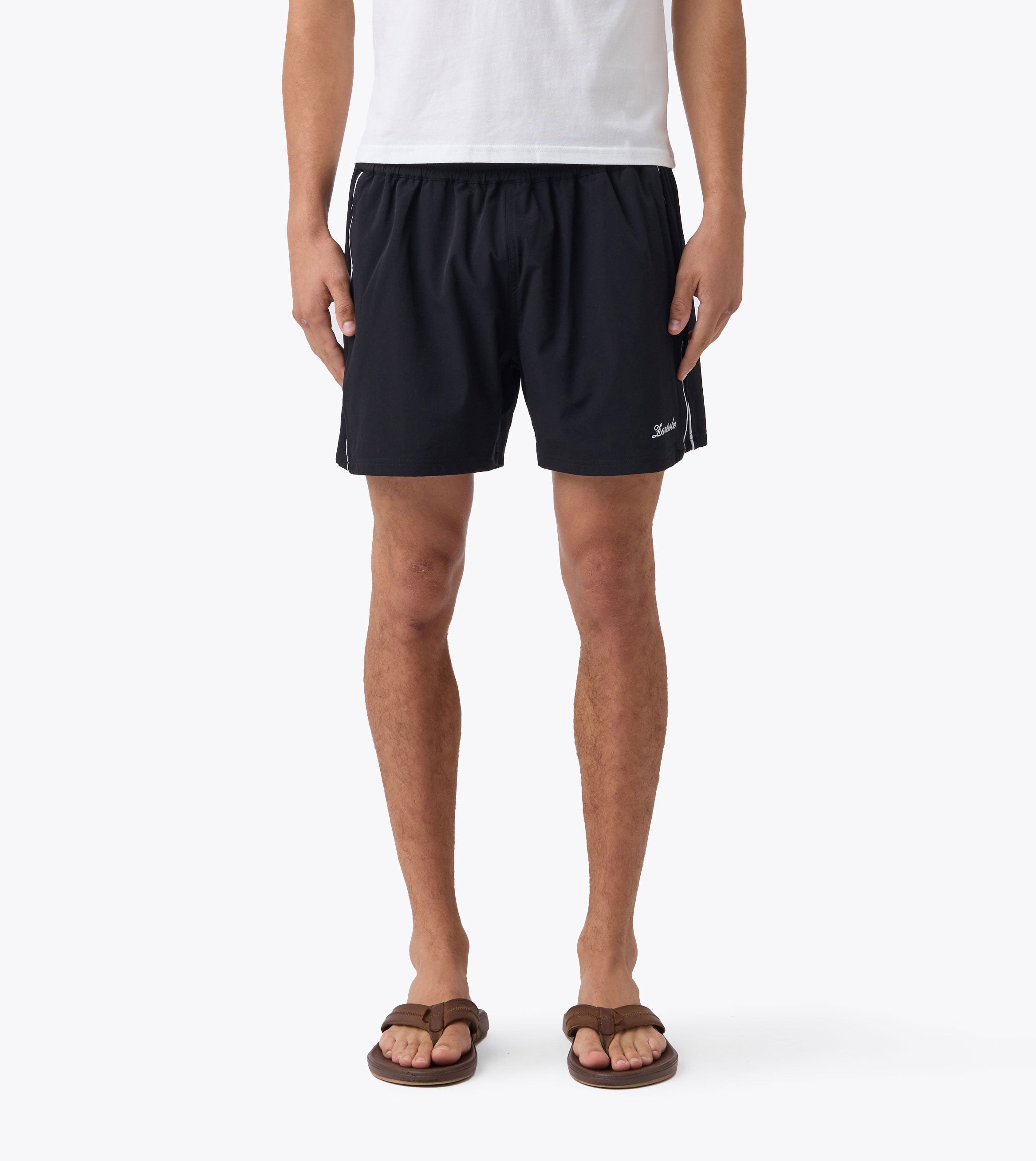 Piping Track Short Black