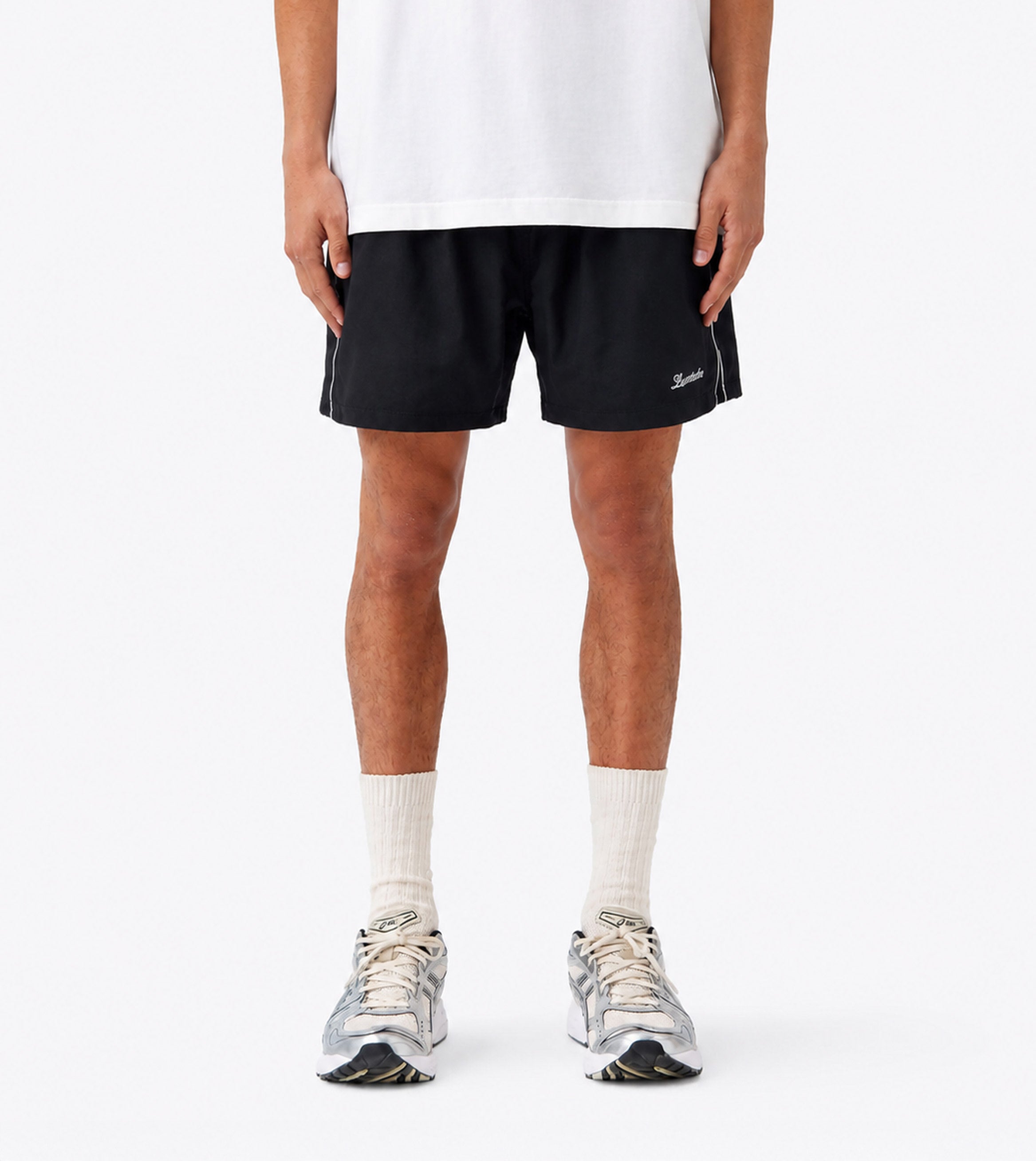 Piping Track Short Black