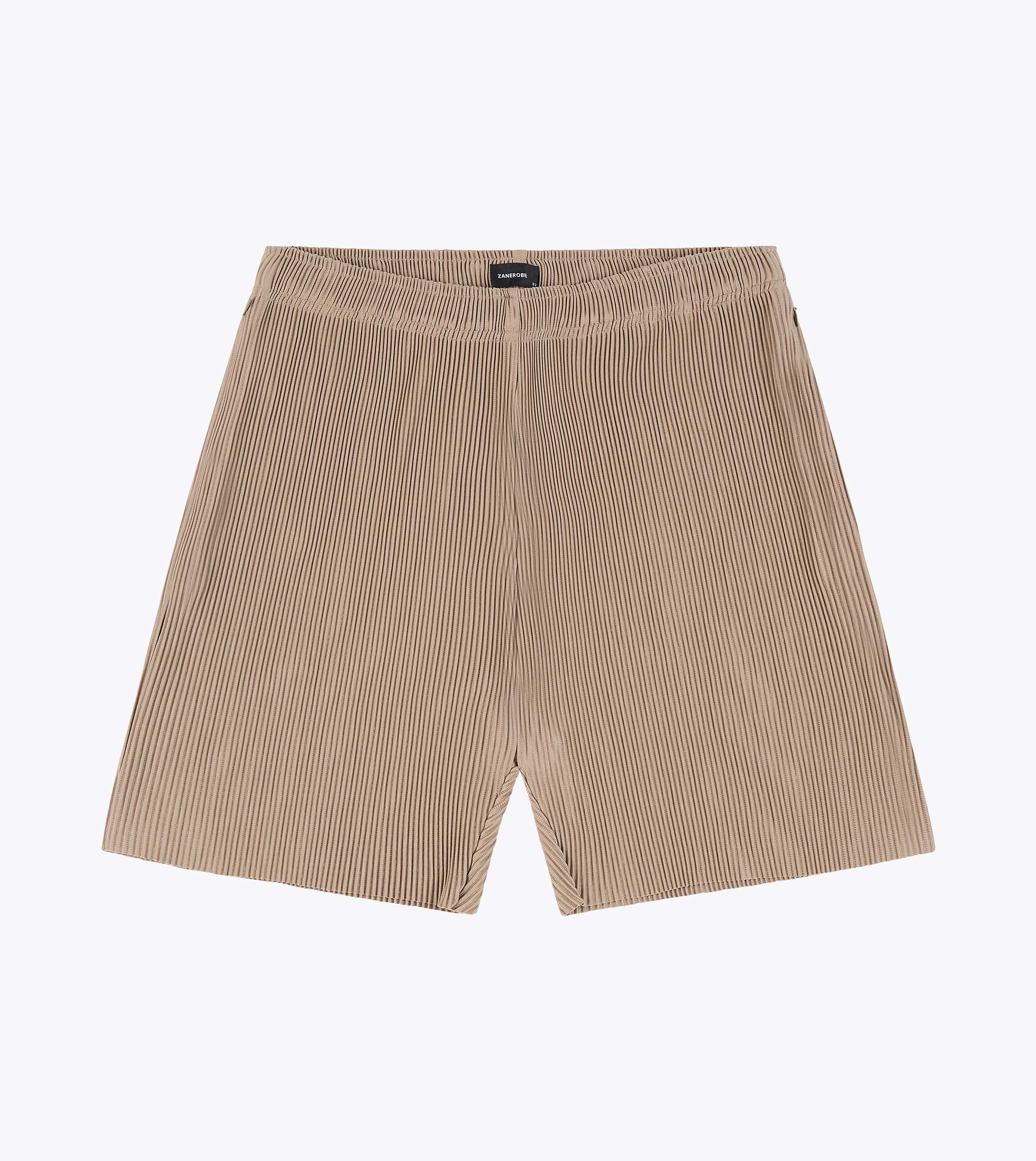Pleated Short Khaki