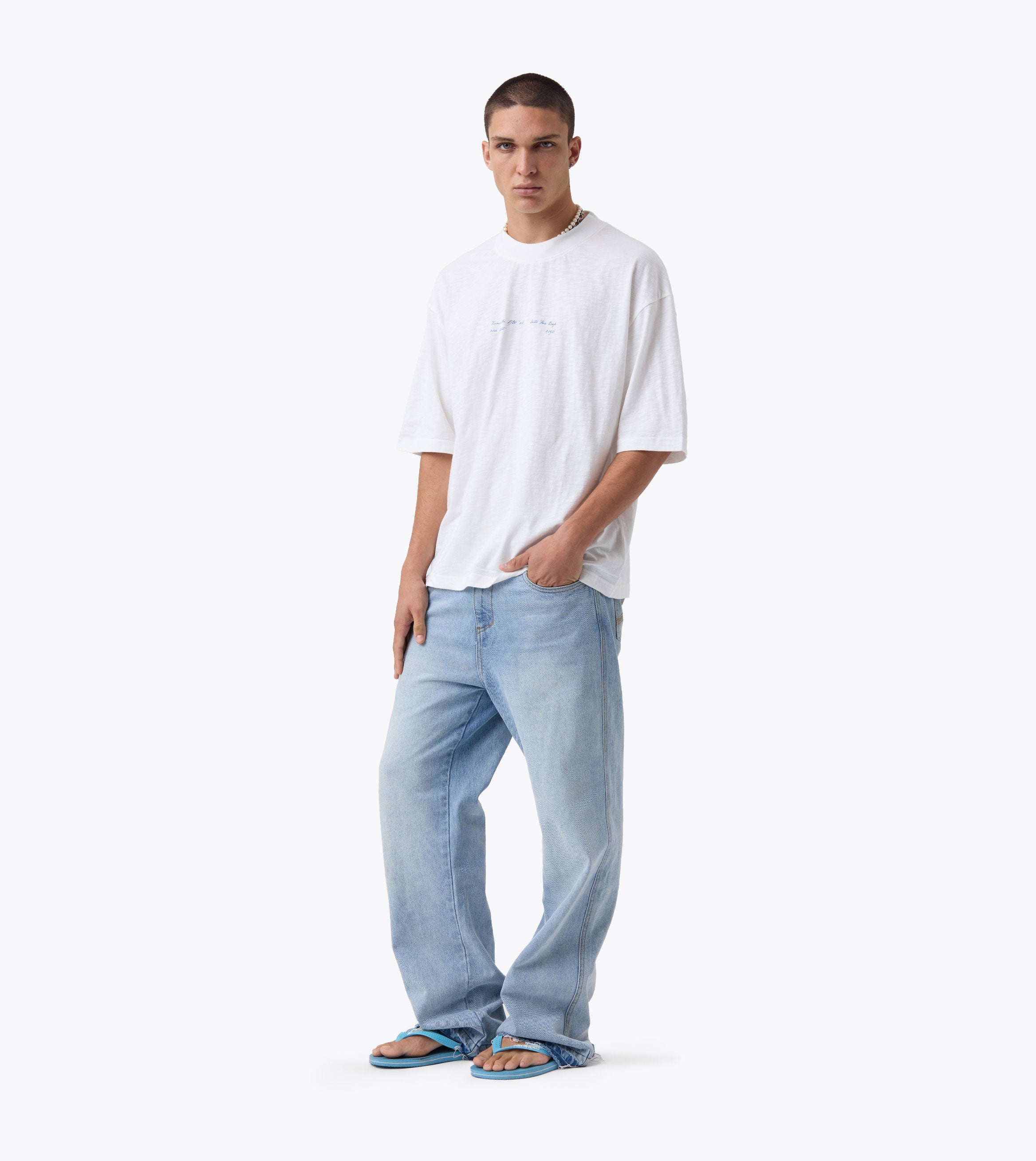 Plinth Slub Flow Tee Vintage White