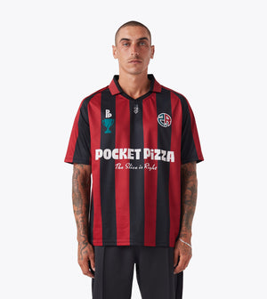 Pocket Pizza Football Jersey Red Stripe