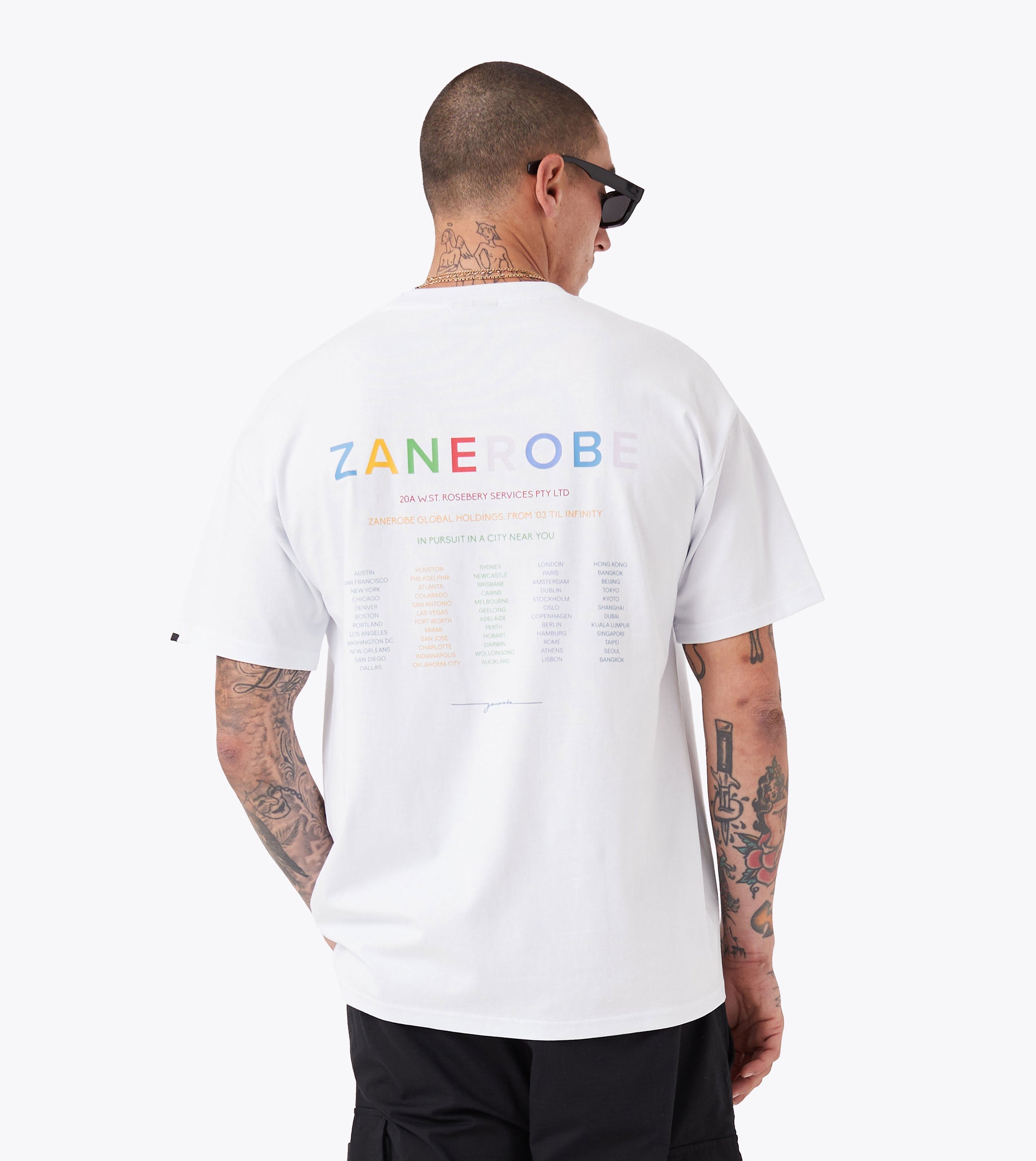 Rainbow Box Tee White