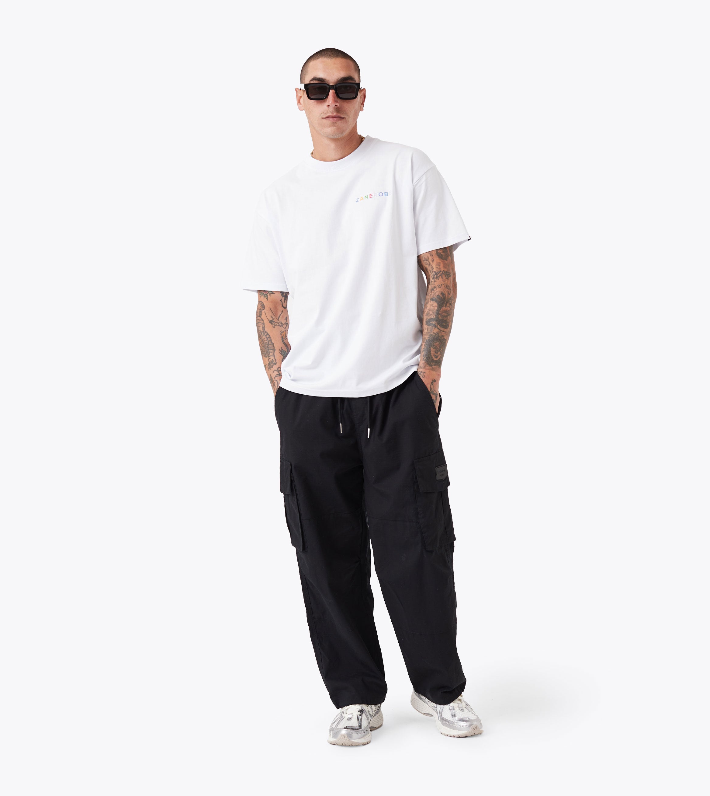 Rainbow Box Tee White
