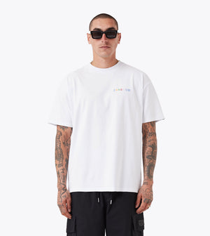 Rainbow Box Tee White