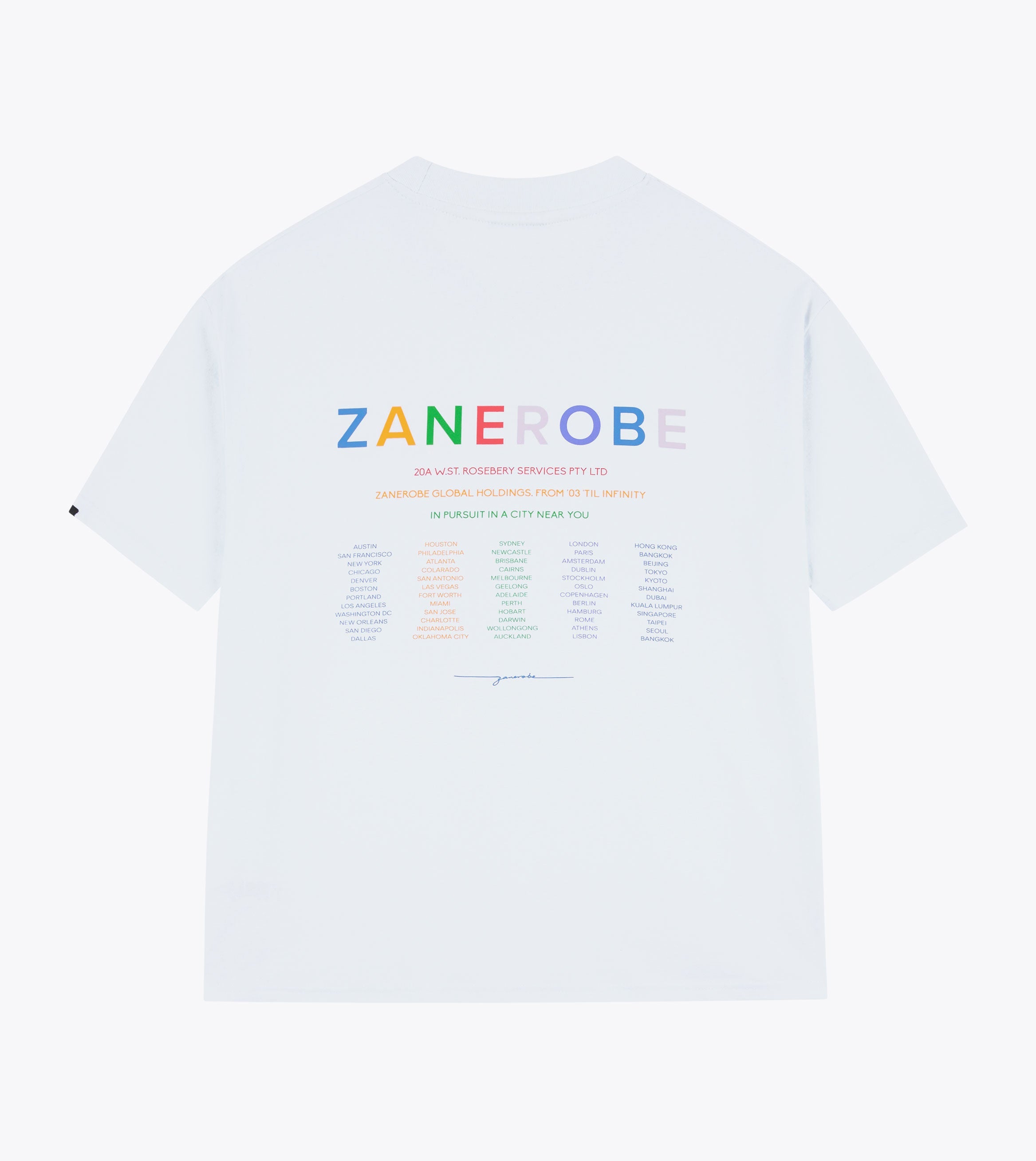 Rainbow Box Tee White
