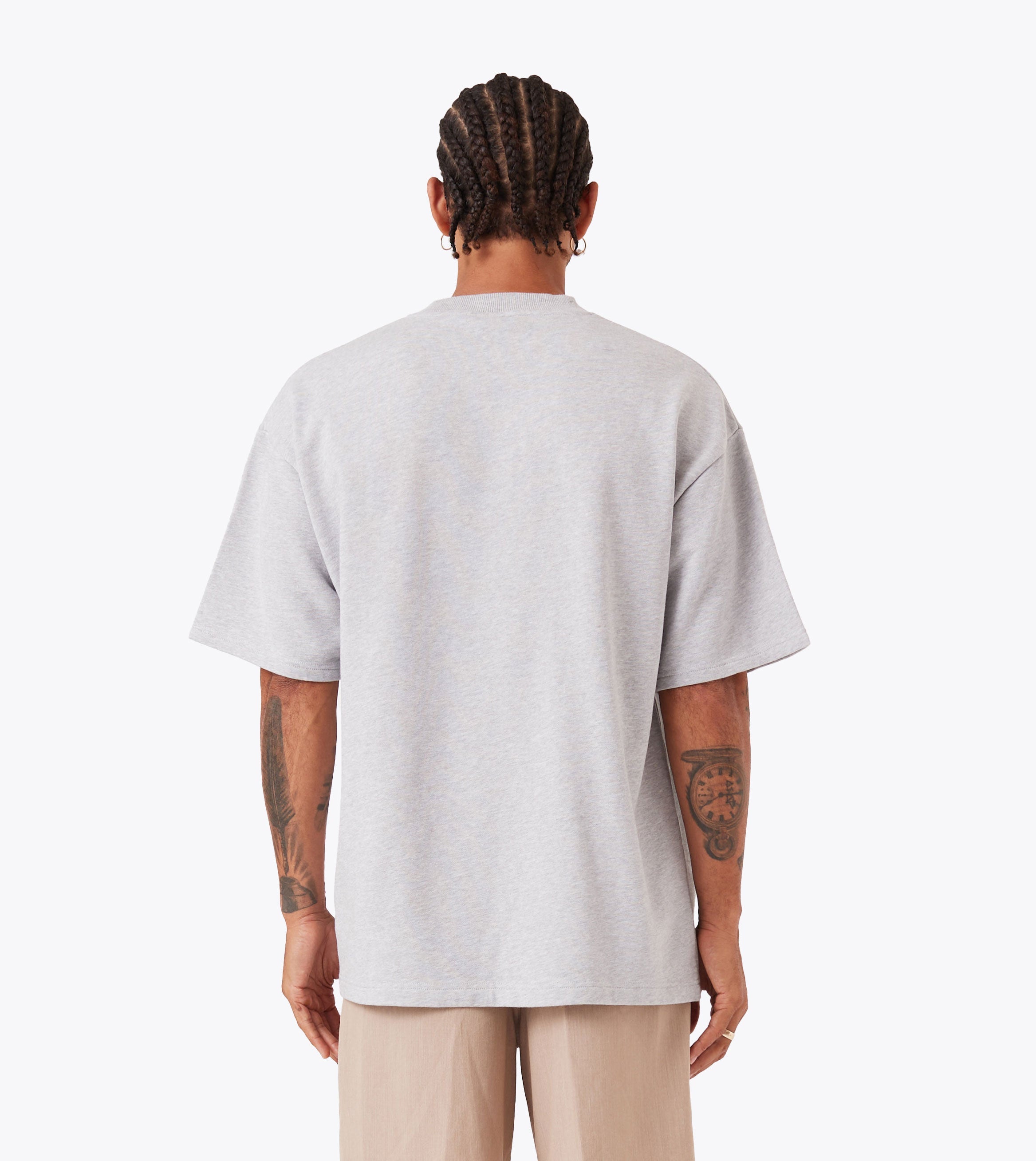 Rugger Fleece Tee Grey Marle