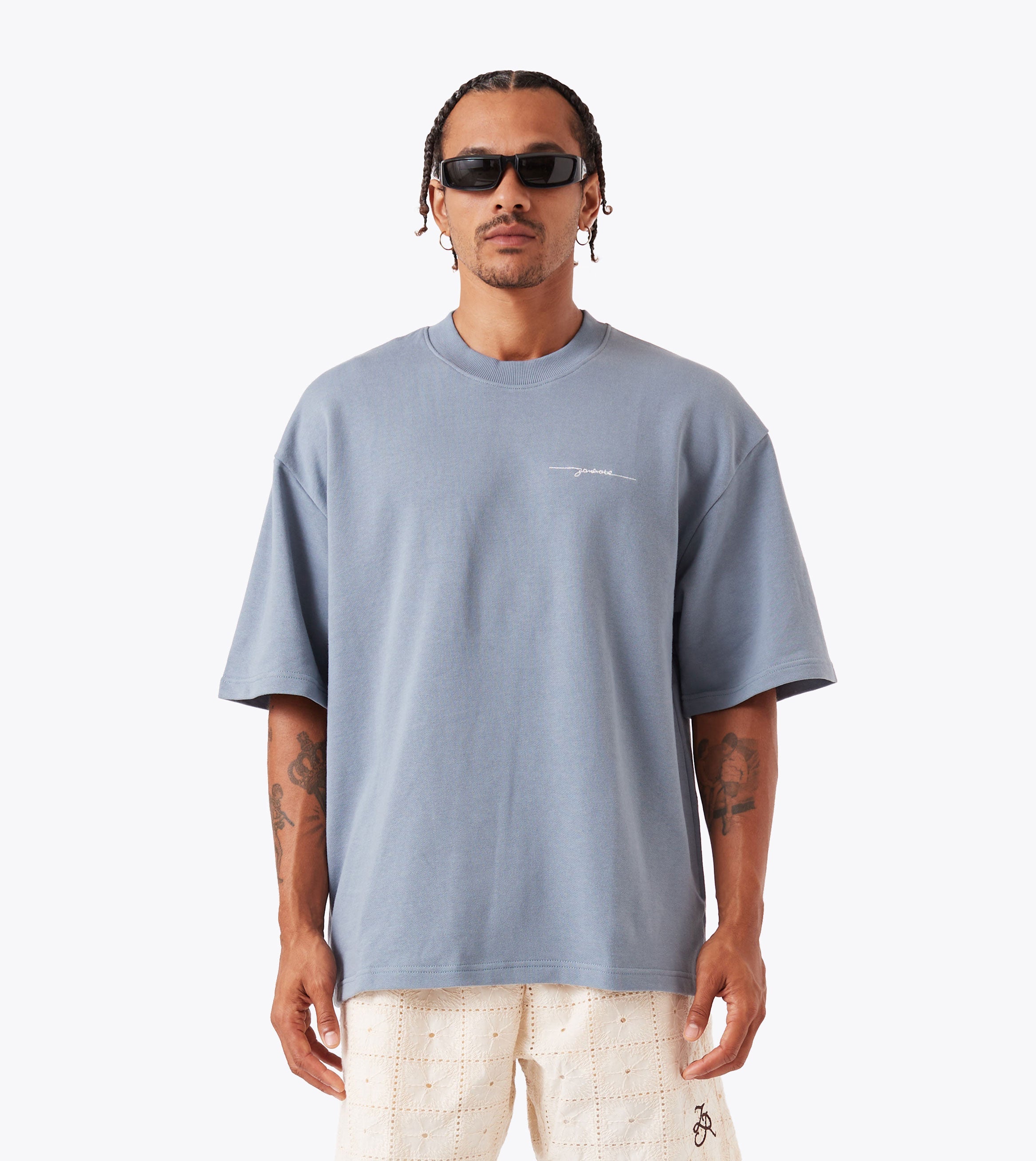 Rugger Fleece Tee Steel