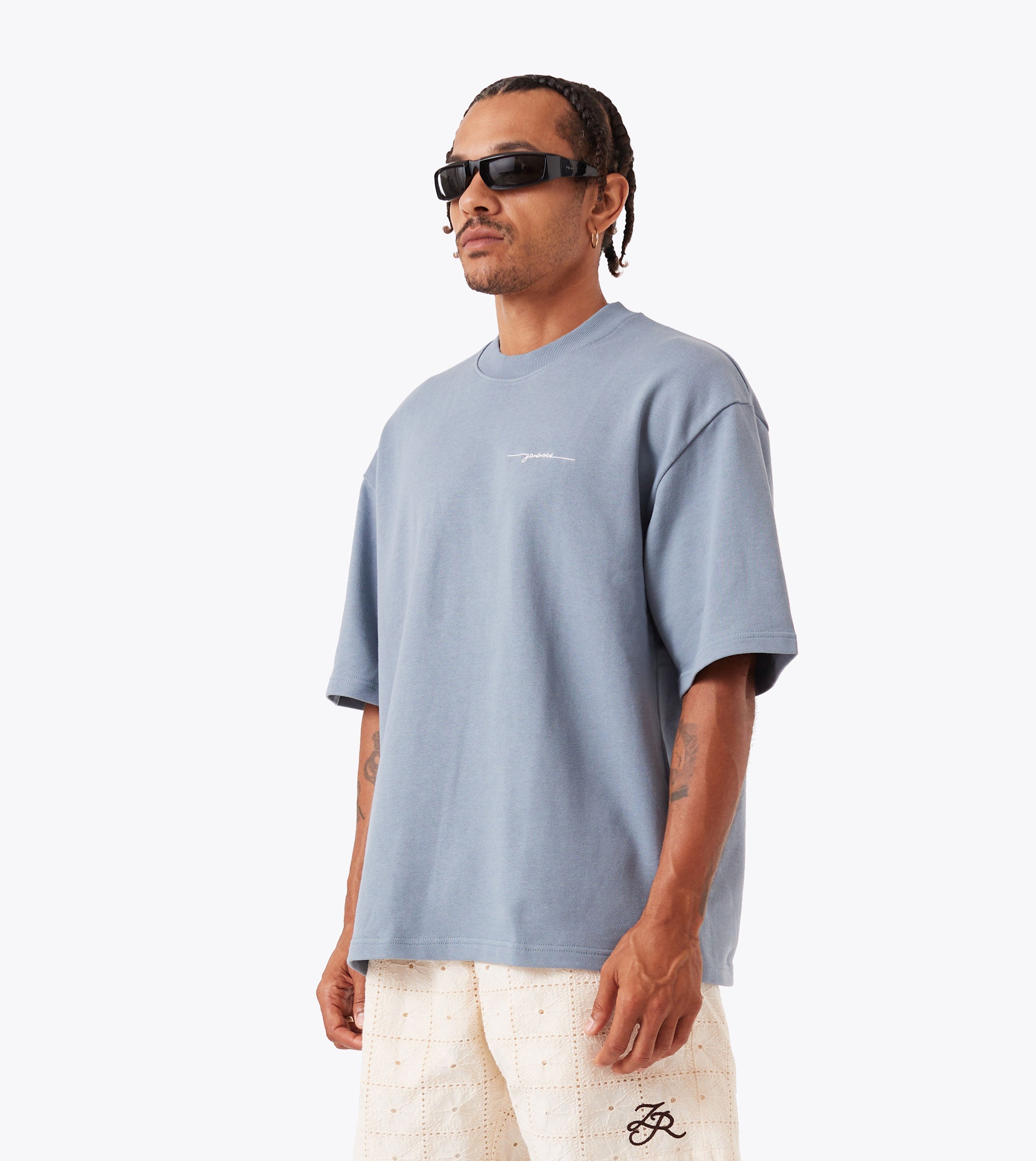 Rugger Fleece Tee Steel